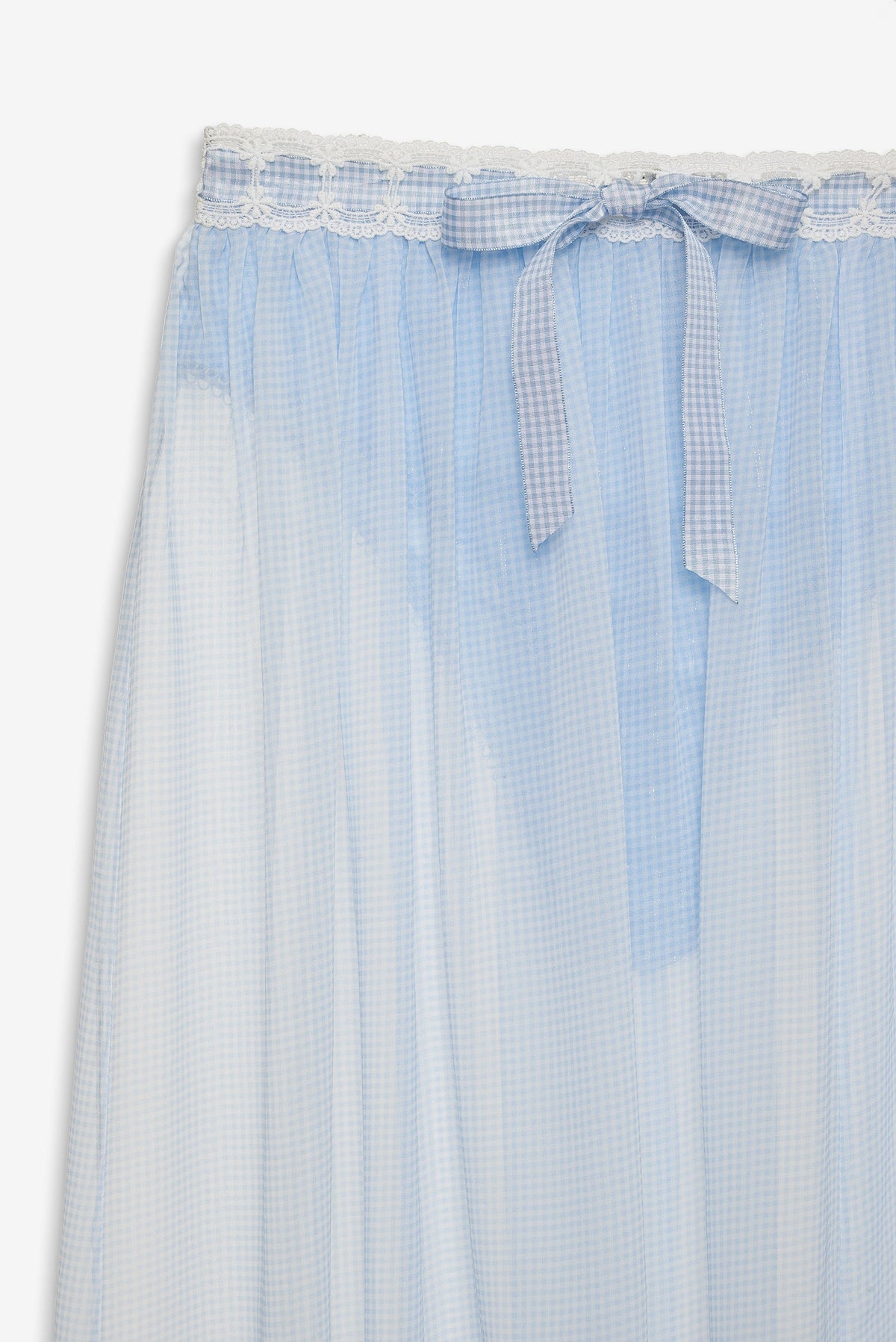 Dainty Doily Midi Skirt - Blue