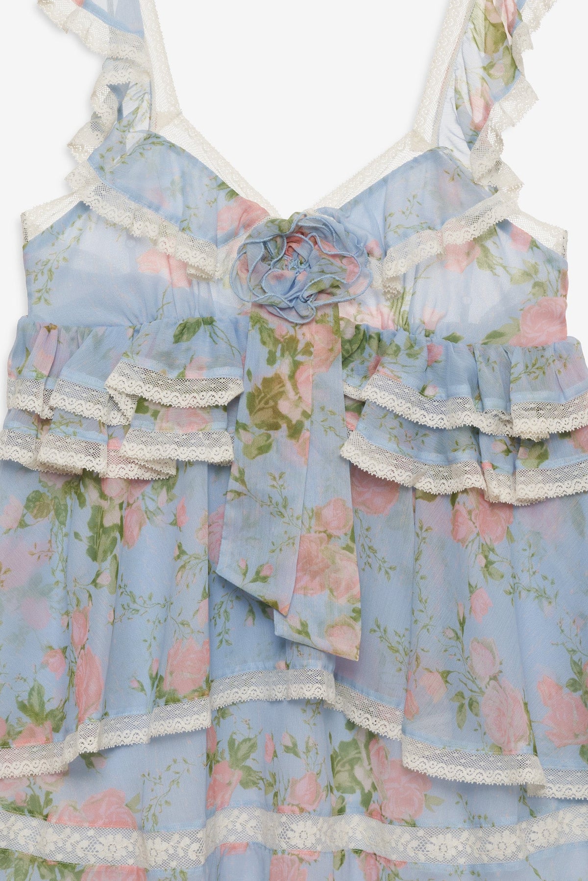 Wild Rose Mini Dress - Blue