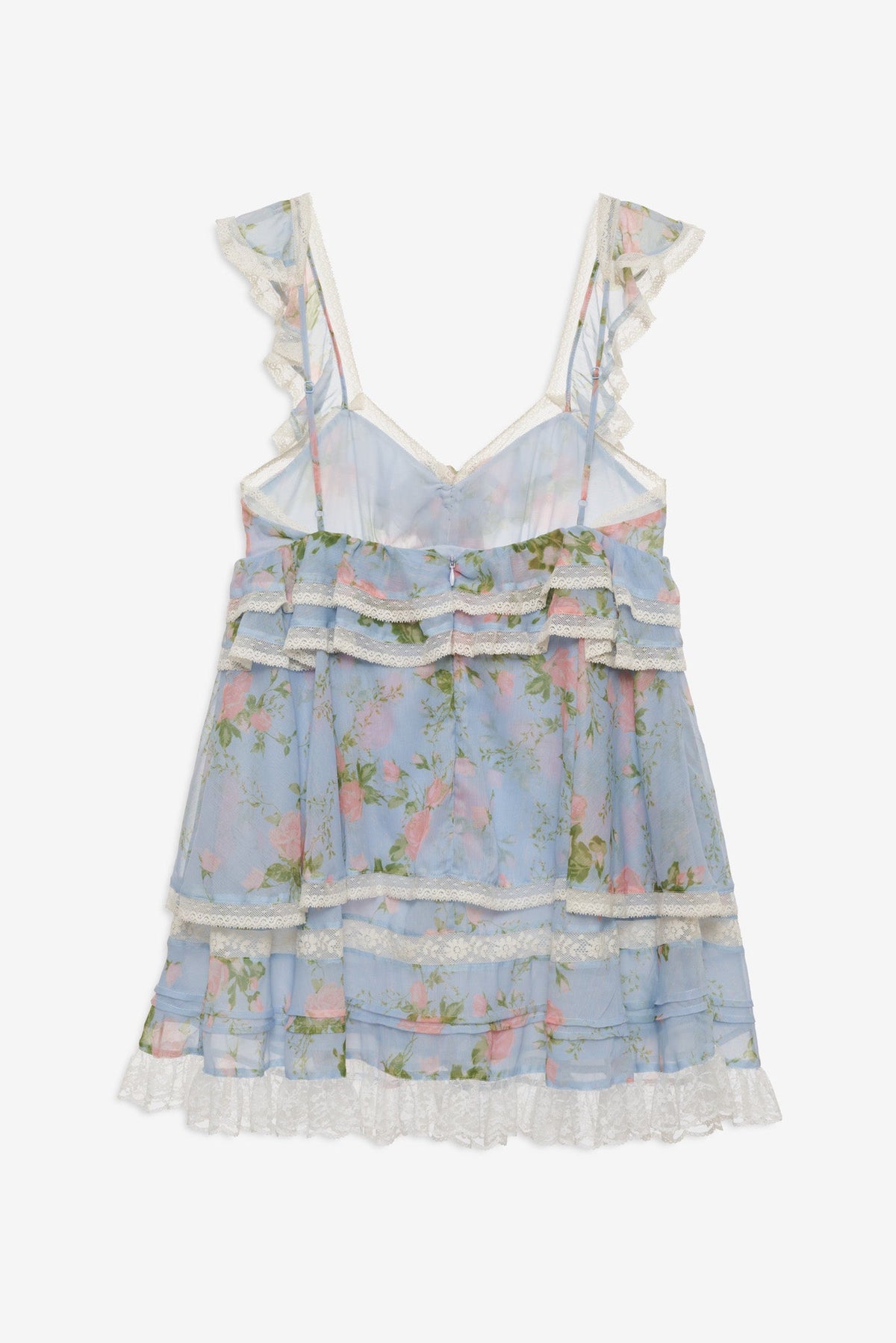 Wild Rose Mini Dress - Blue
