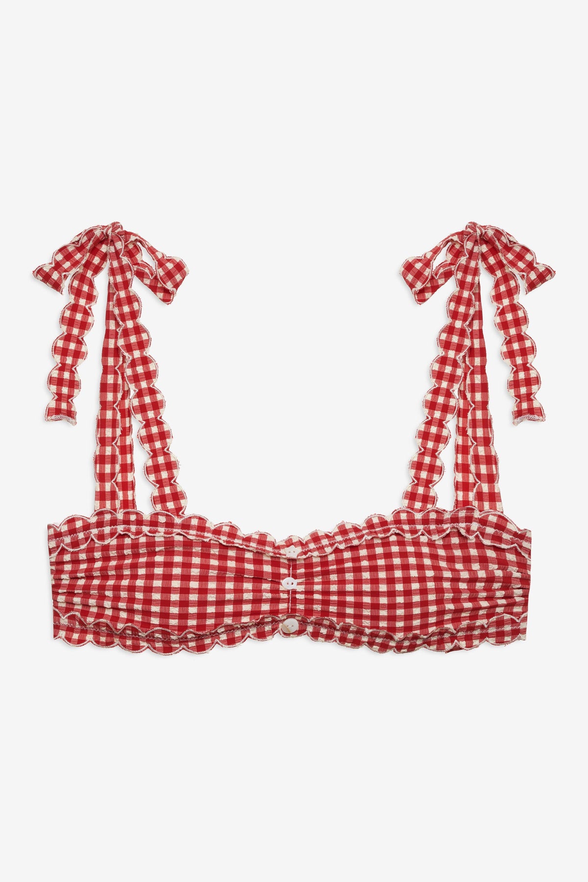 Alison Bandeau Bikini Top - Red