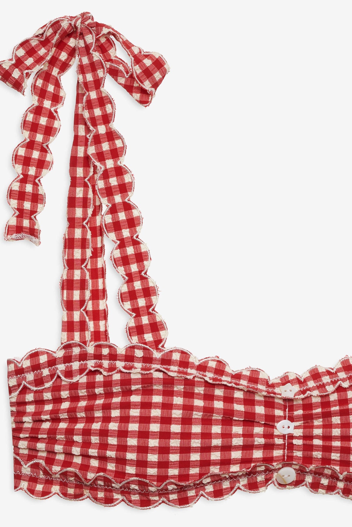 Alison Bandeau Bikini Top - Red
