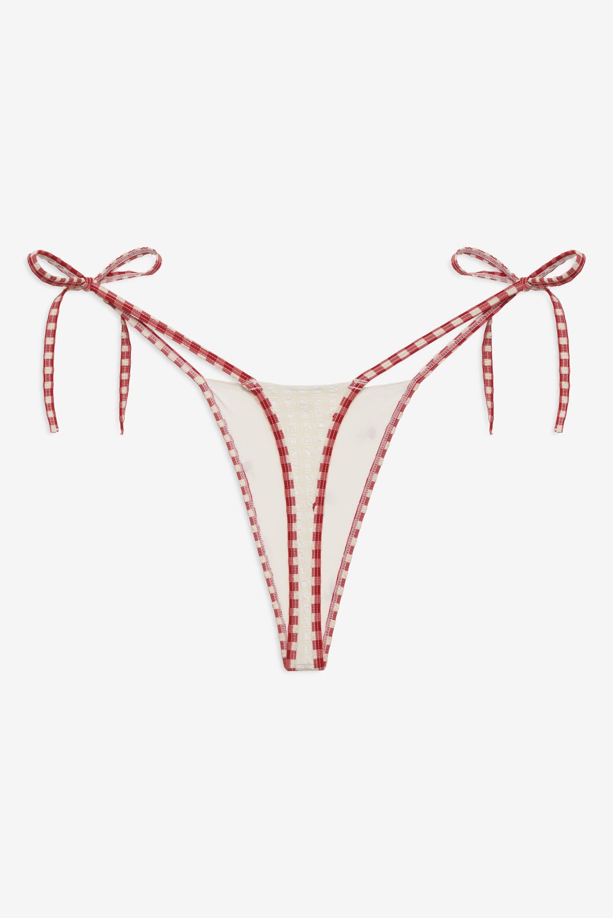 Beaded Cherries Bikini Bottom - Cream