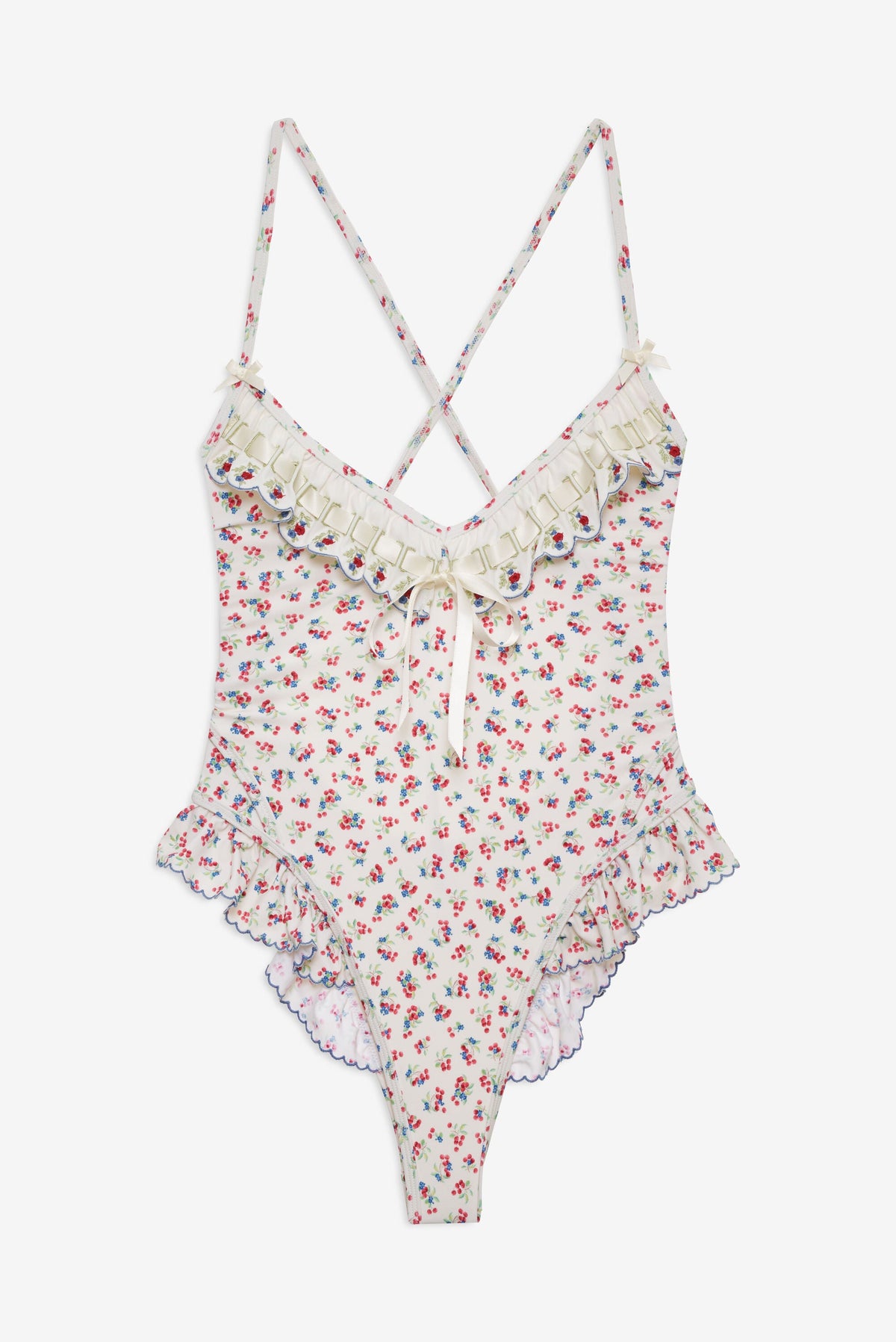 Cherry Mae One Piece Swimsuit - Cream