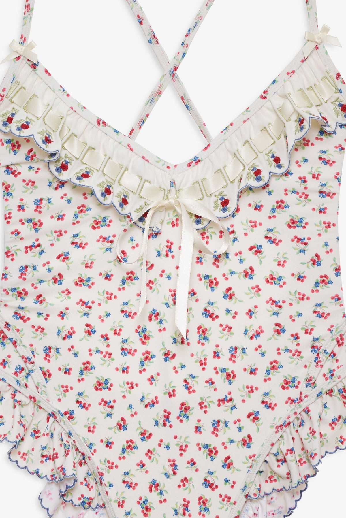 Cherry Mae One Piece Swimsuit - Cream