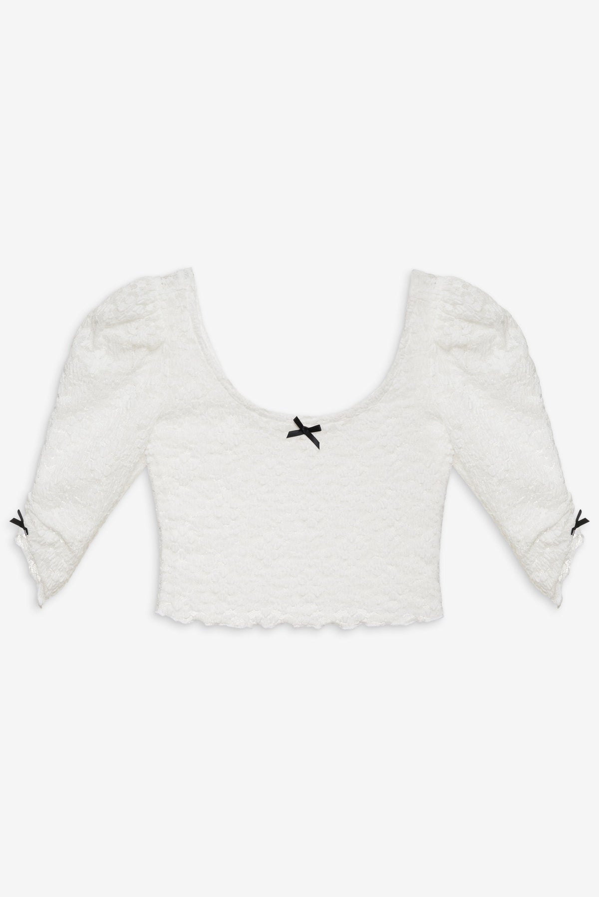 Sally Stretch Lace Top - White