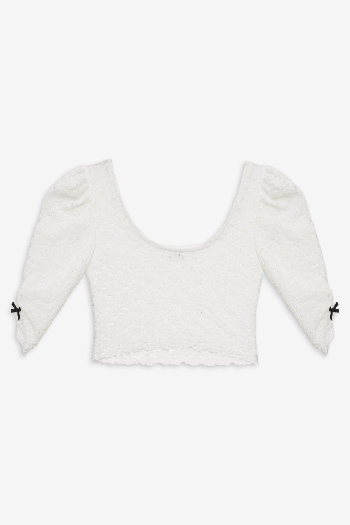 Sally Stretch Lace Top - White