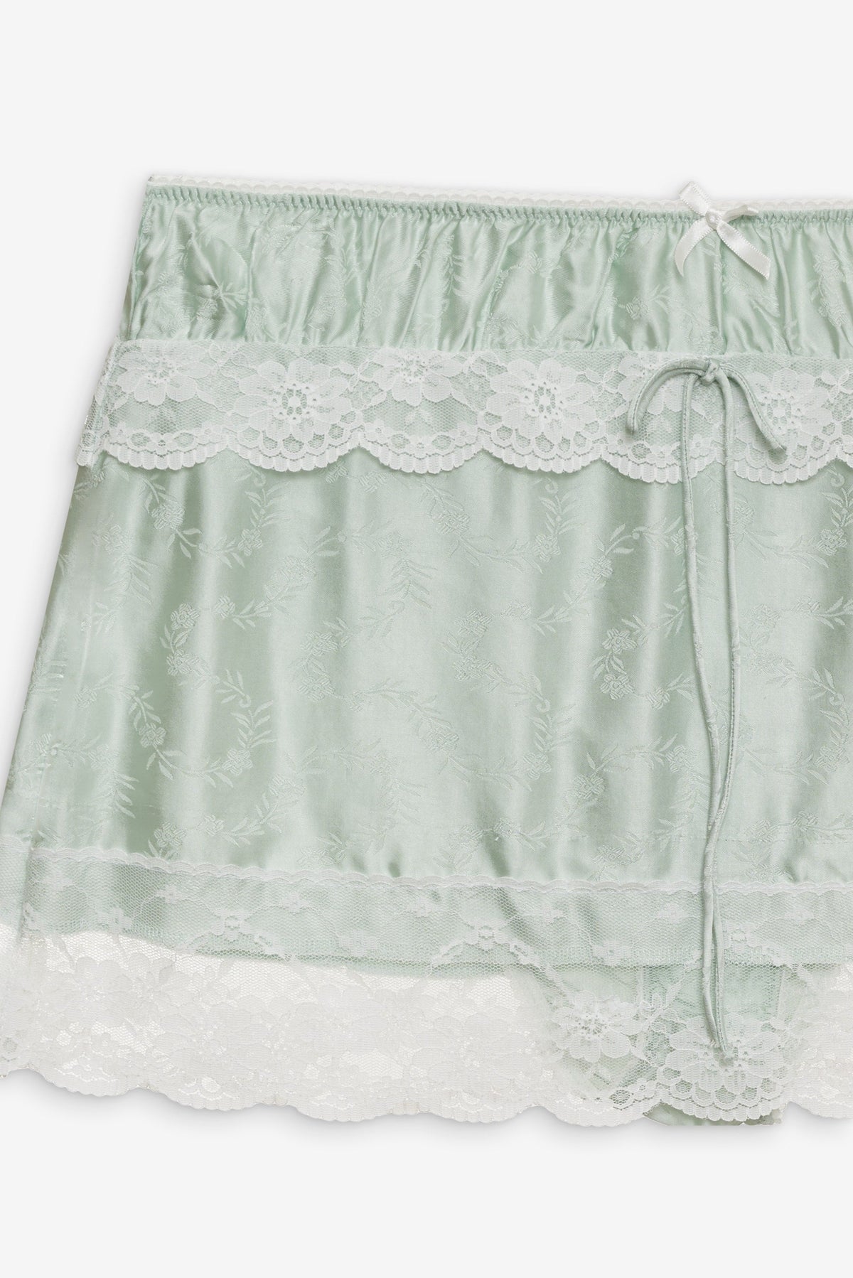 Mint Twist Jacquard Mini Skirt - Mint