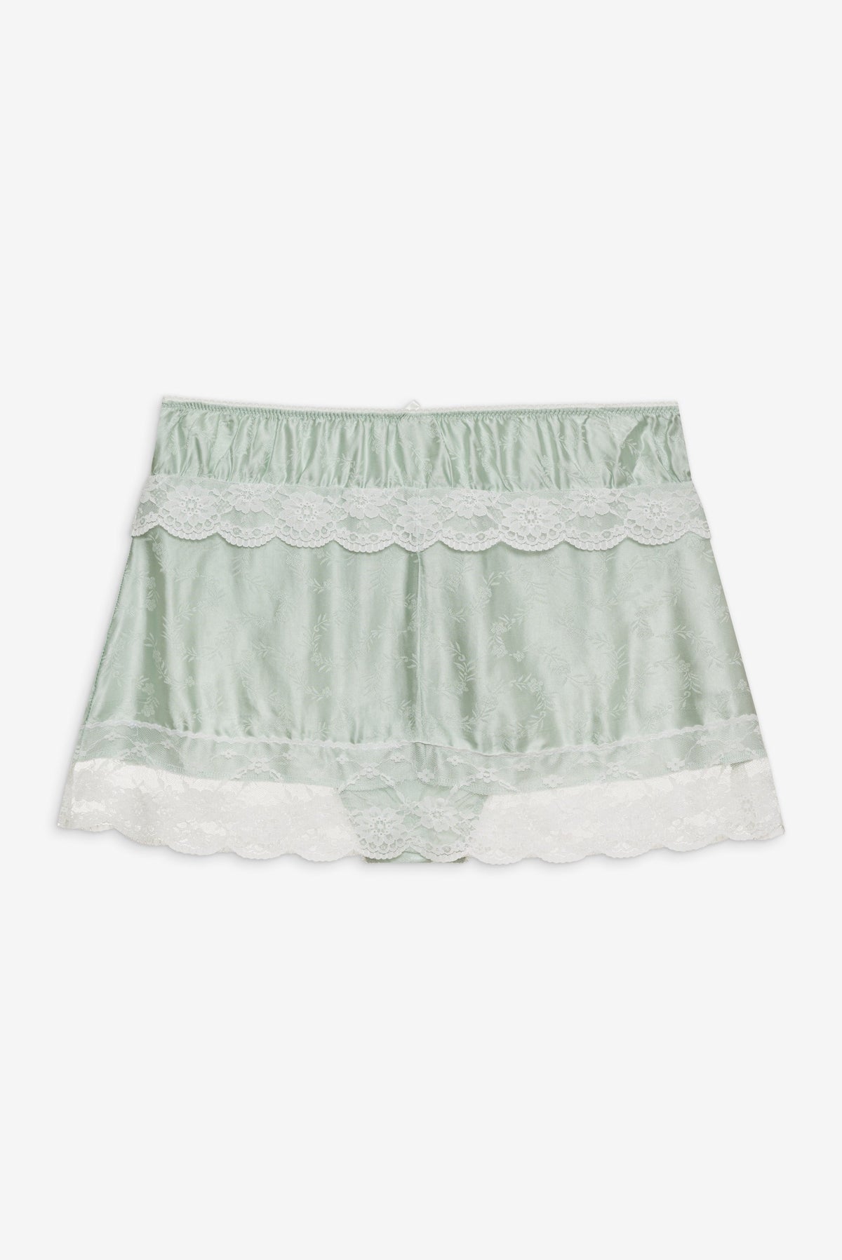 Mint Twist Jacquard Mini Skirt - Mint