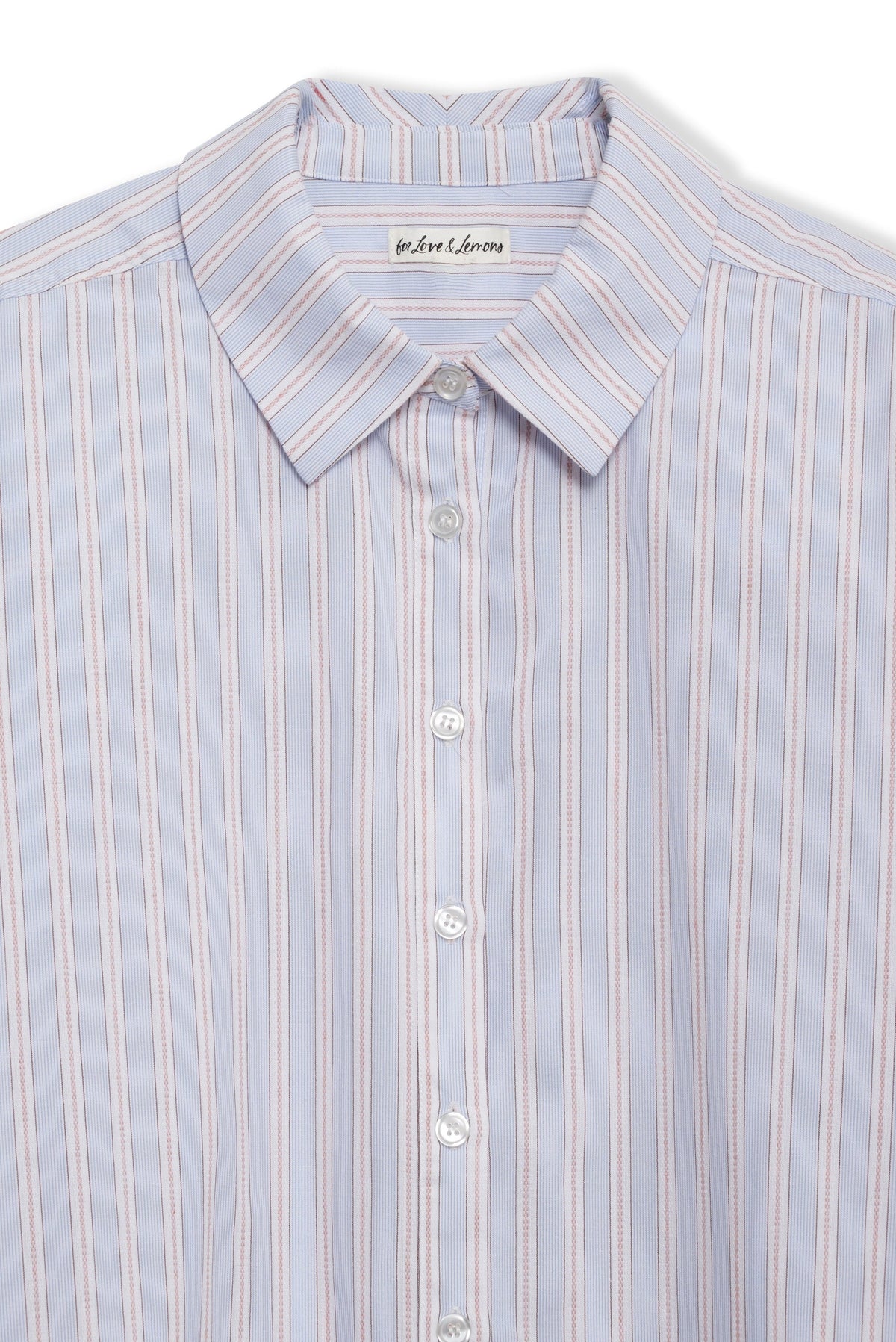 Lakeside Stripe Button Down Top - Blue