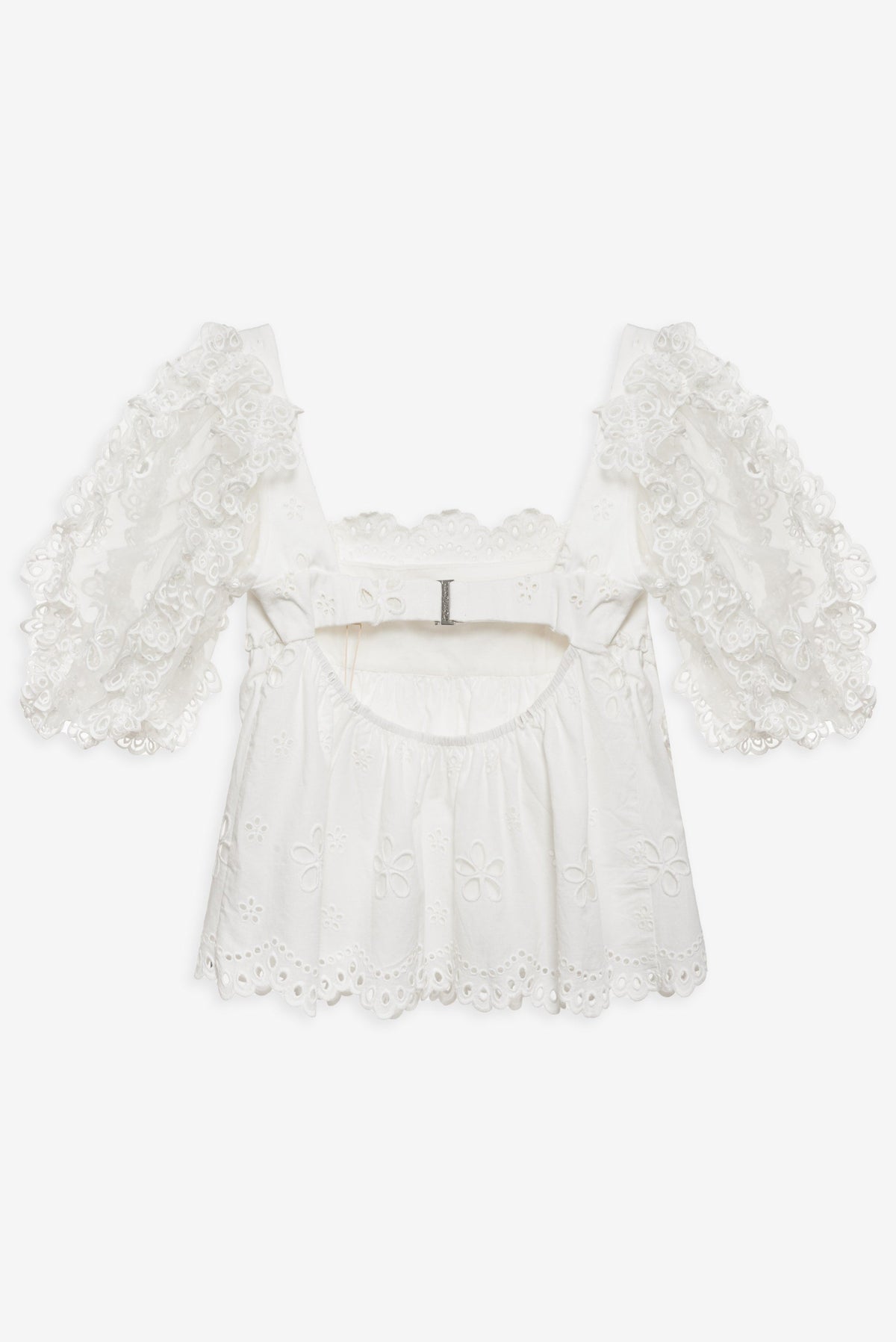 Daisy Eyelet Top - White