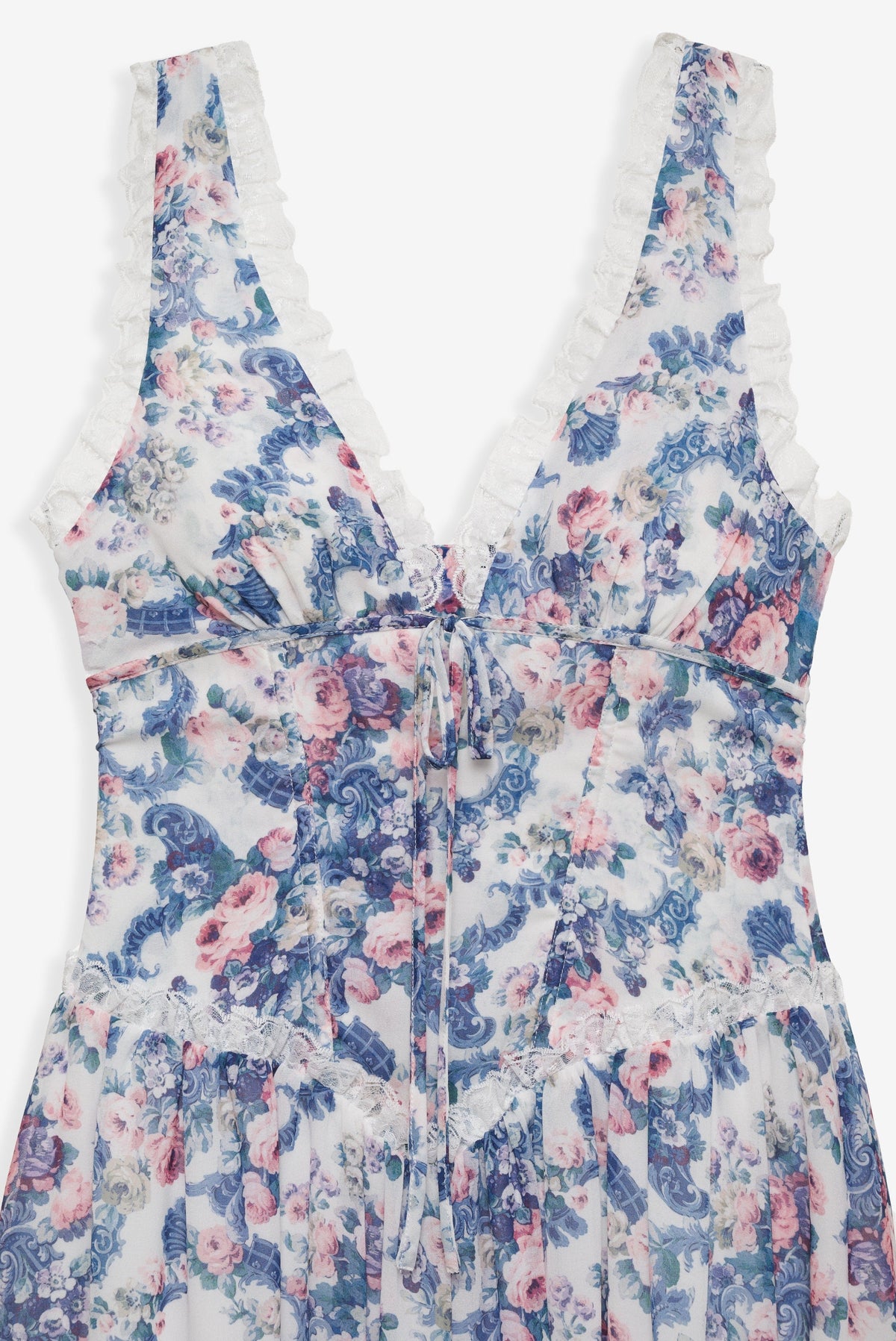 Audrey Floral Maxi Dress - Blue