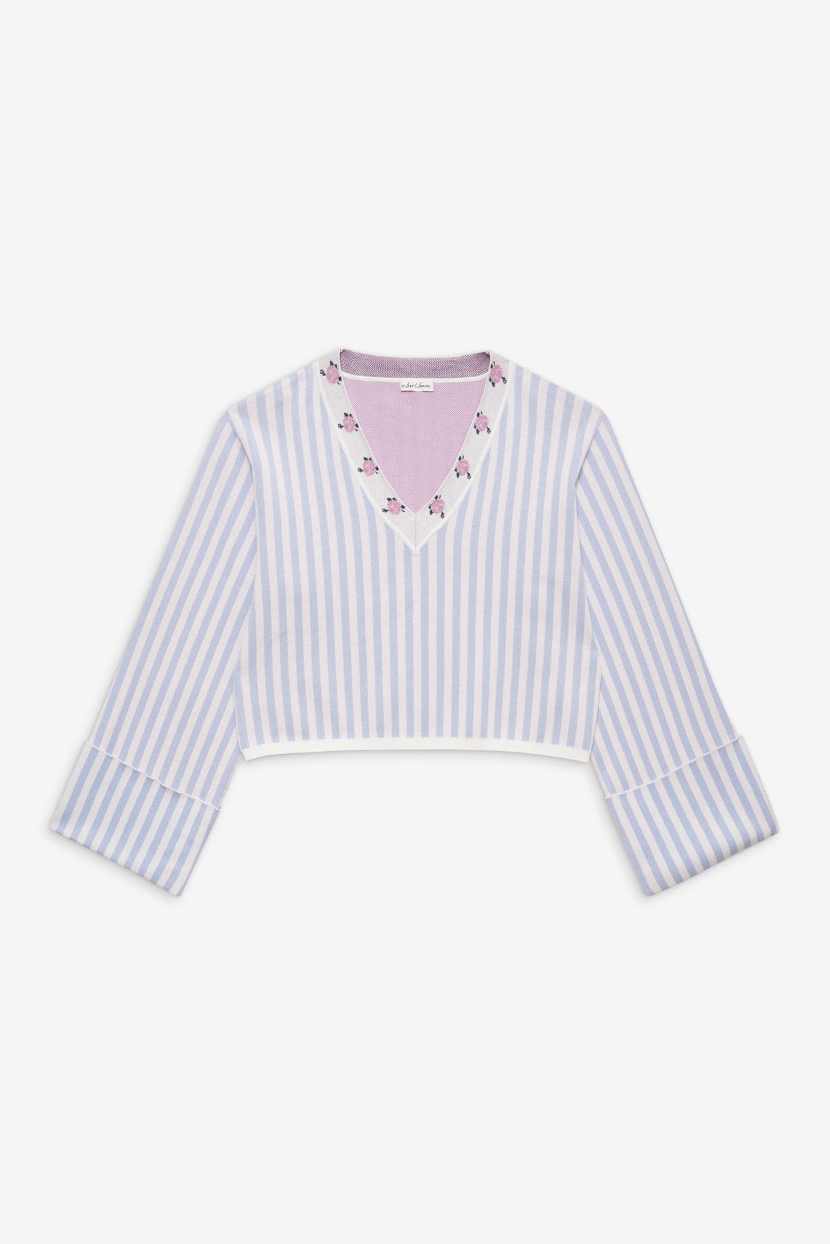 Edie Jacquard Knit Sweater - Blue