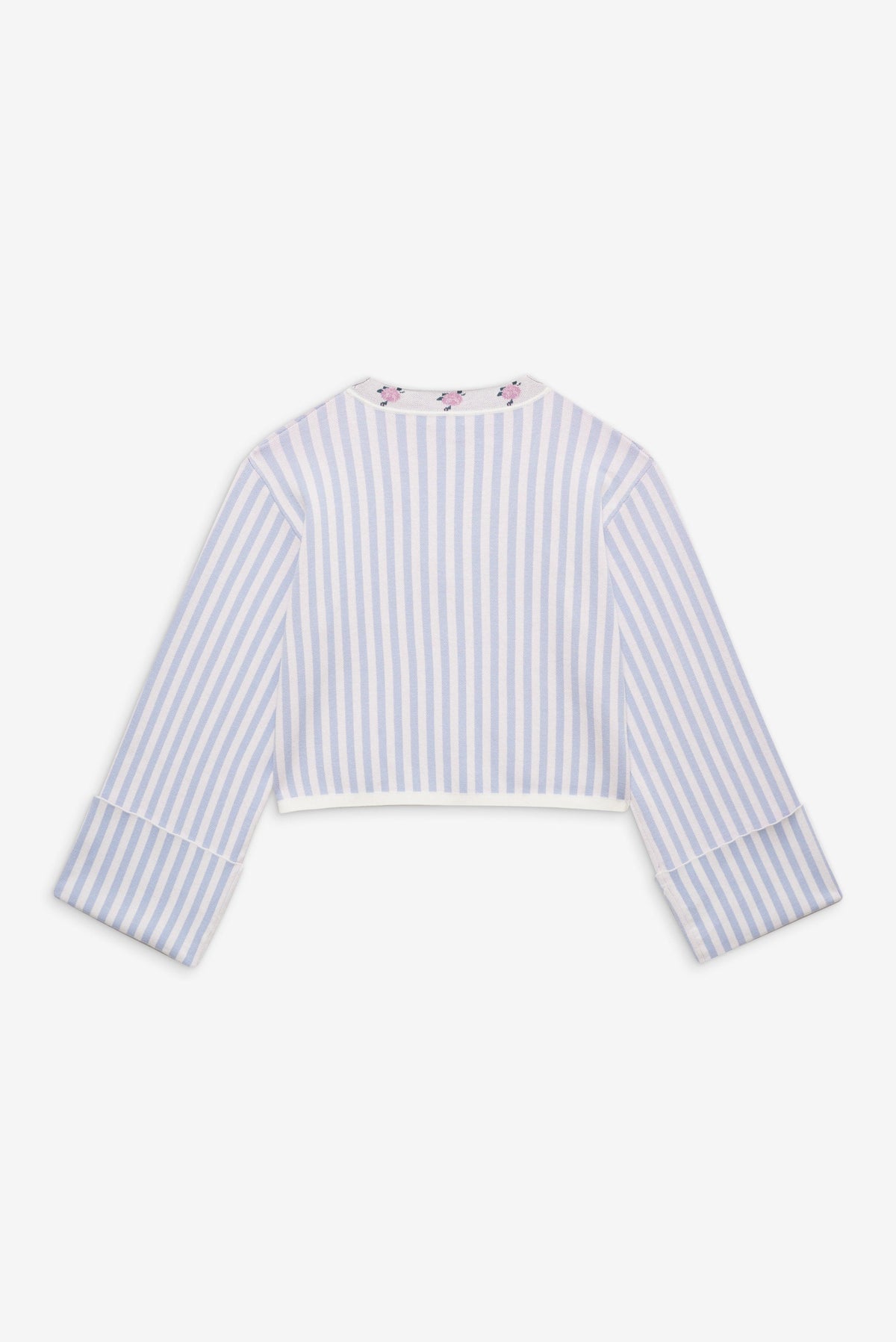 Edie Jacquard Knit Sweater - Blue