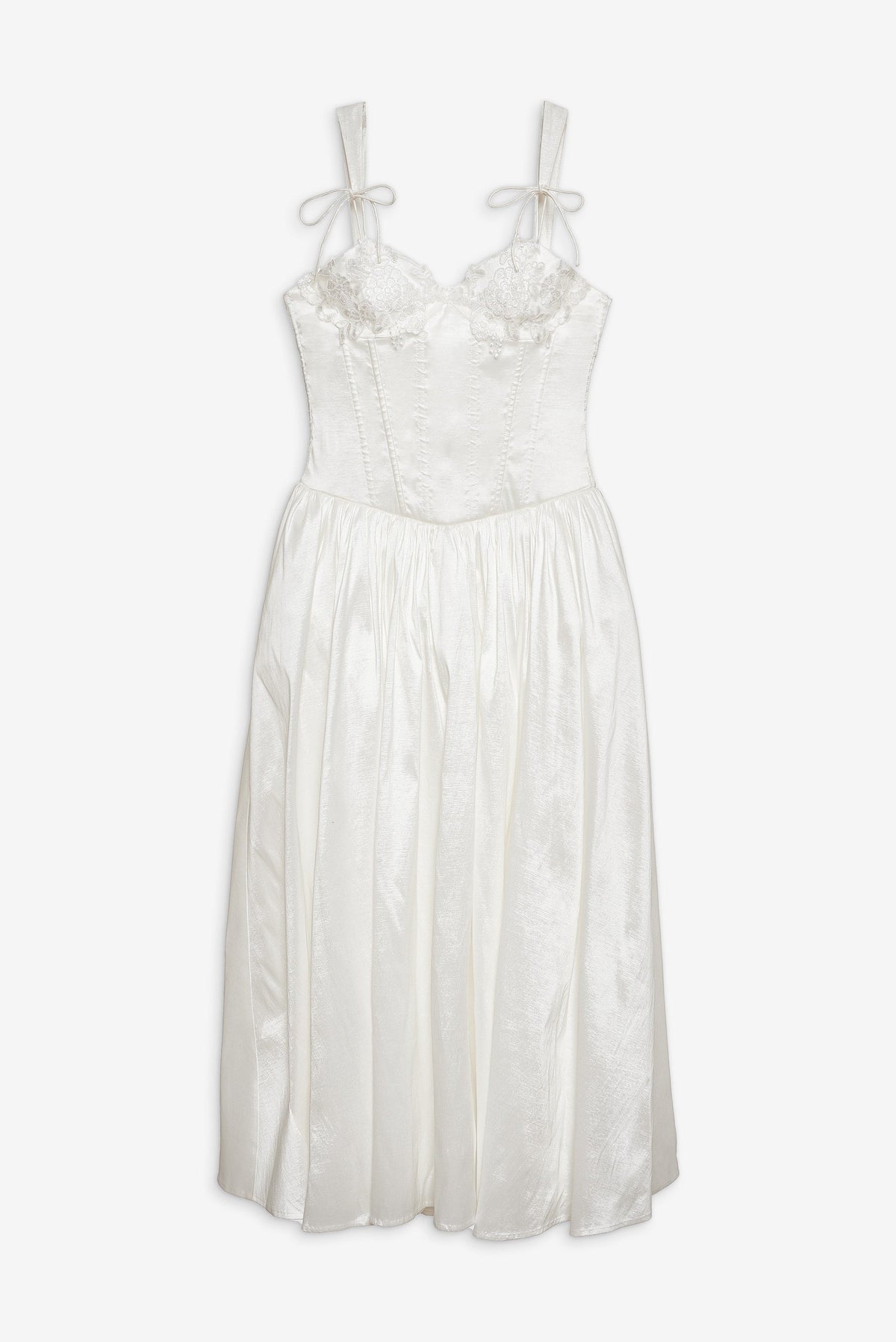 Antoinette Taffeta Gown - White