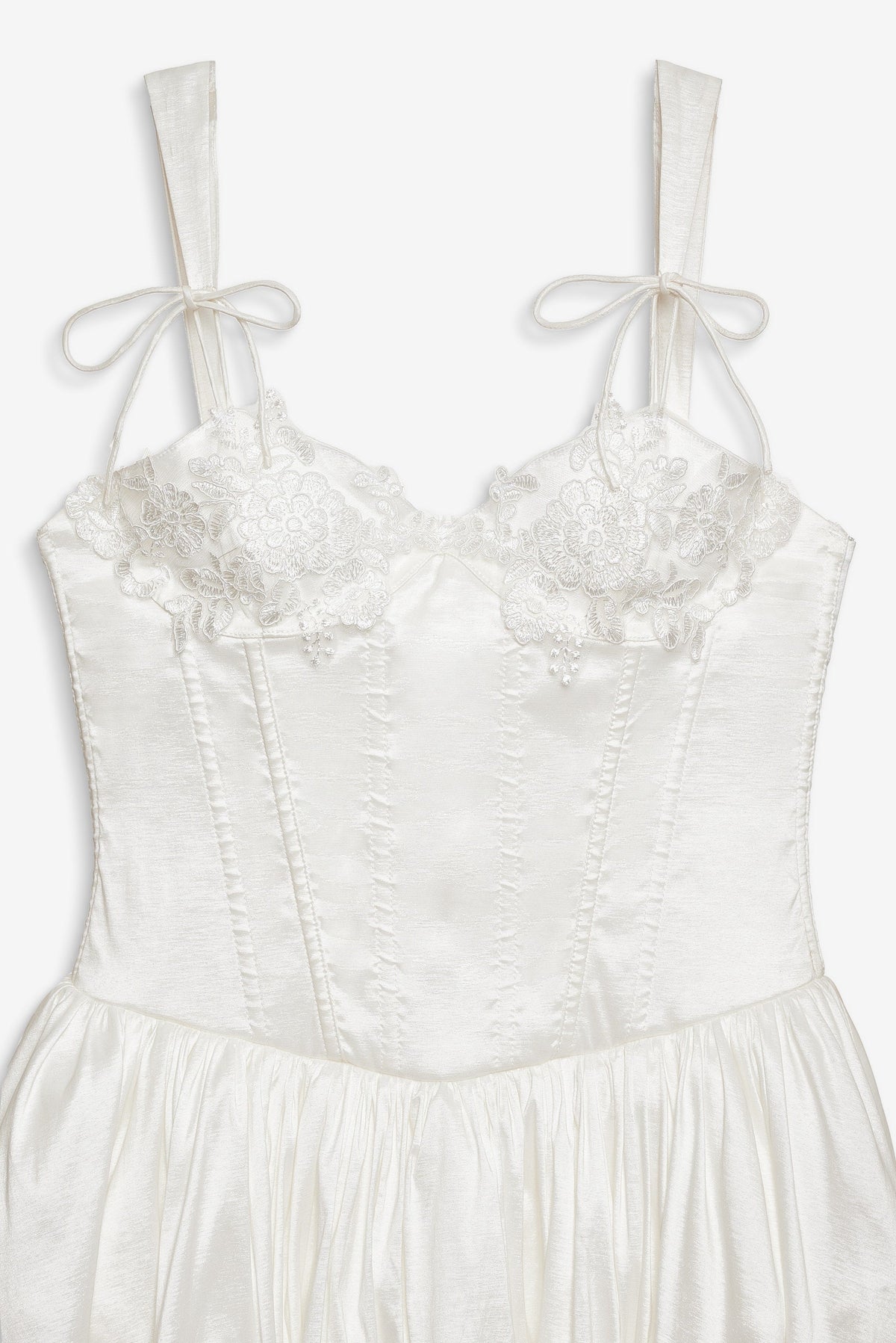 Antoinette Taffeta Gown - White