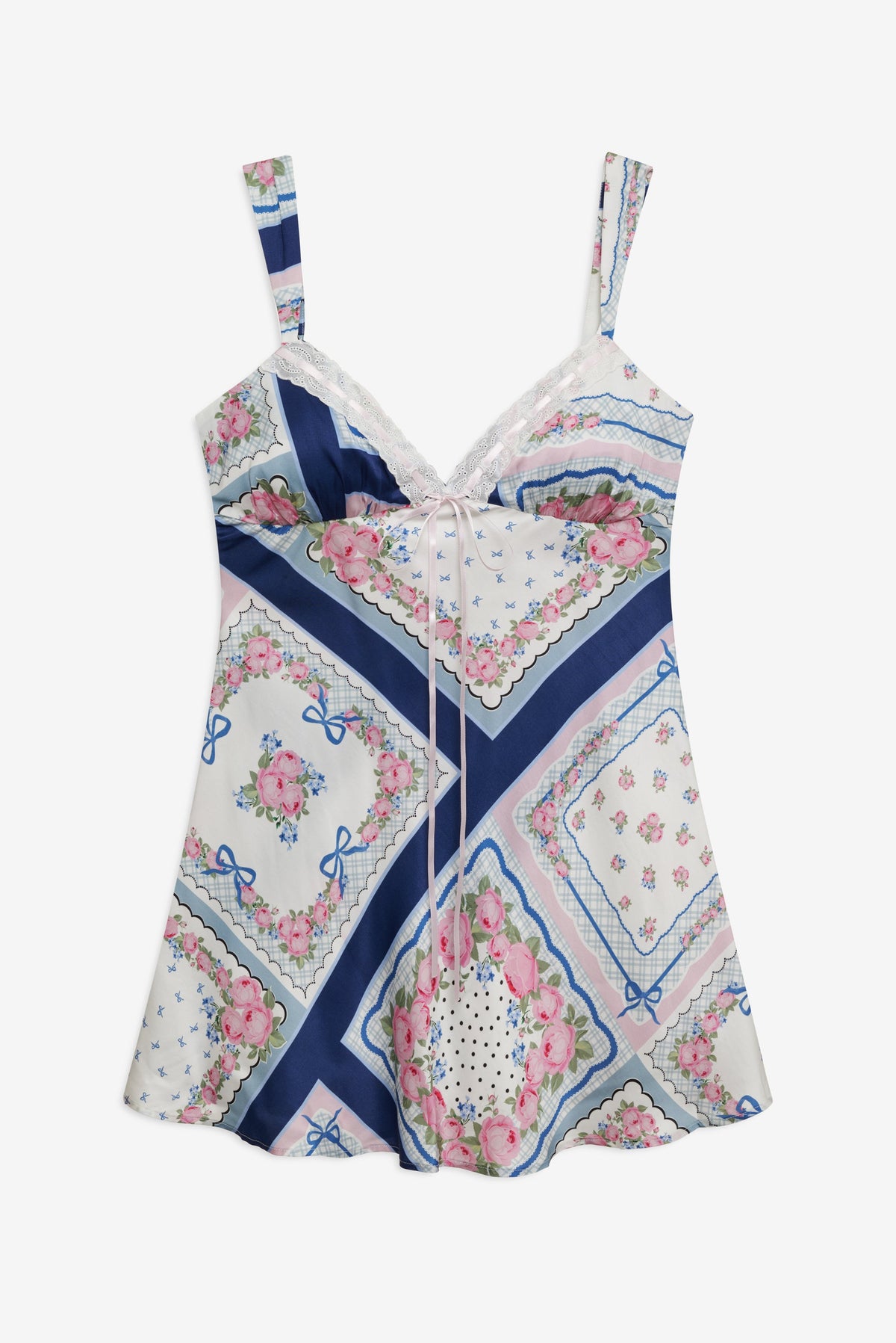 Summer Scarf Mini Dress - Blue