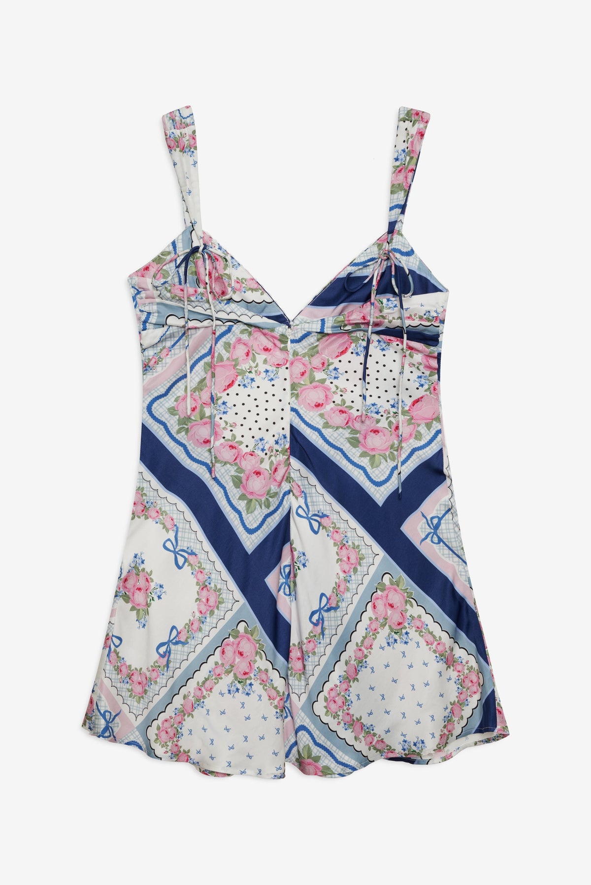 Summer Scarf Mini Dress - Blue