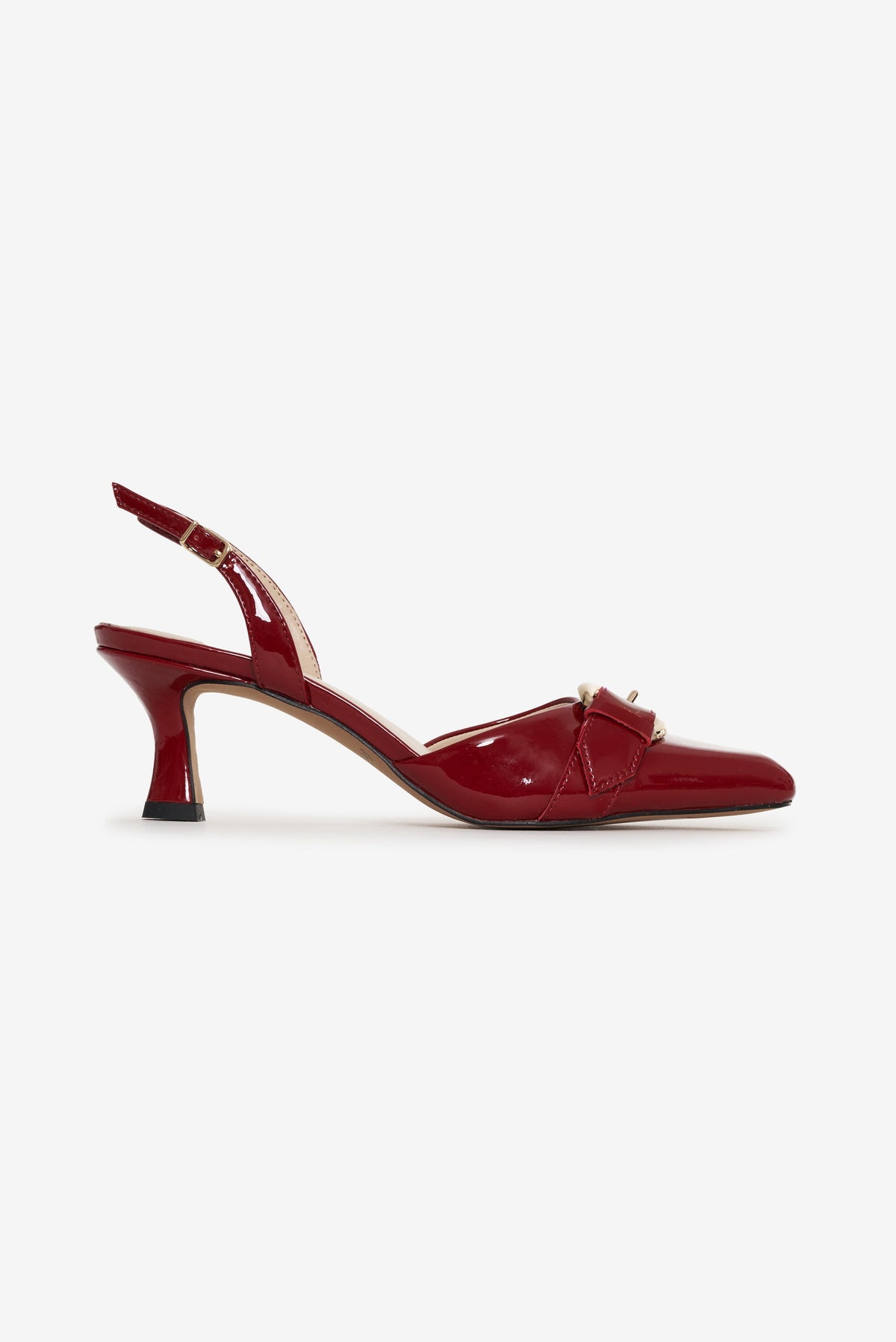 Marion Buckle Heel - Oxblood