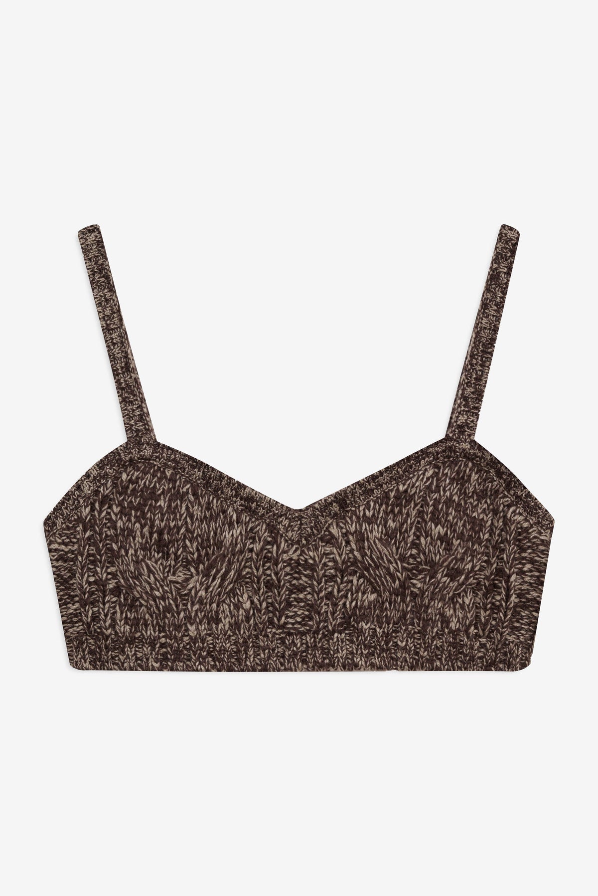 Nathalie Knit Bra Top - Brown