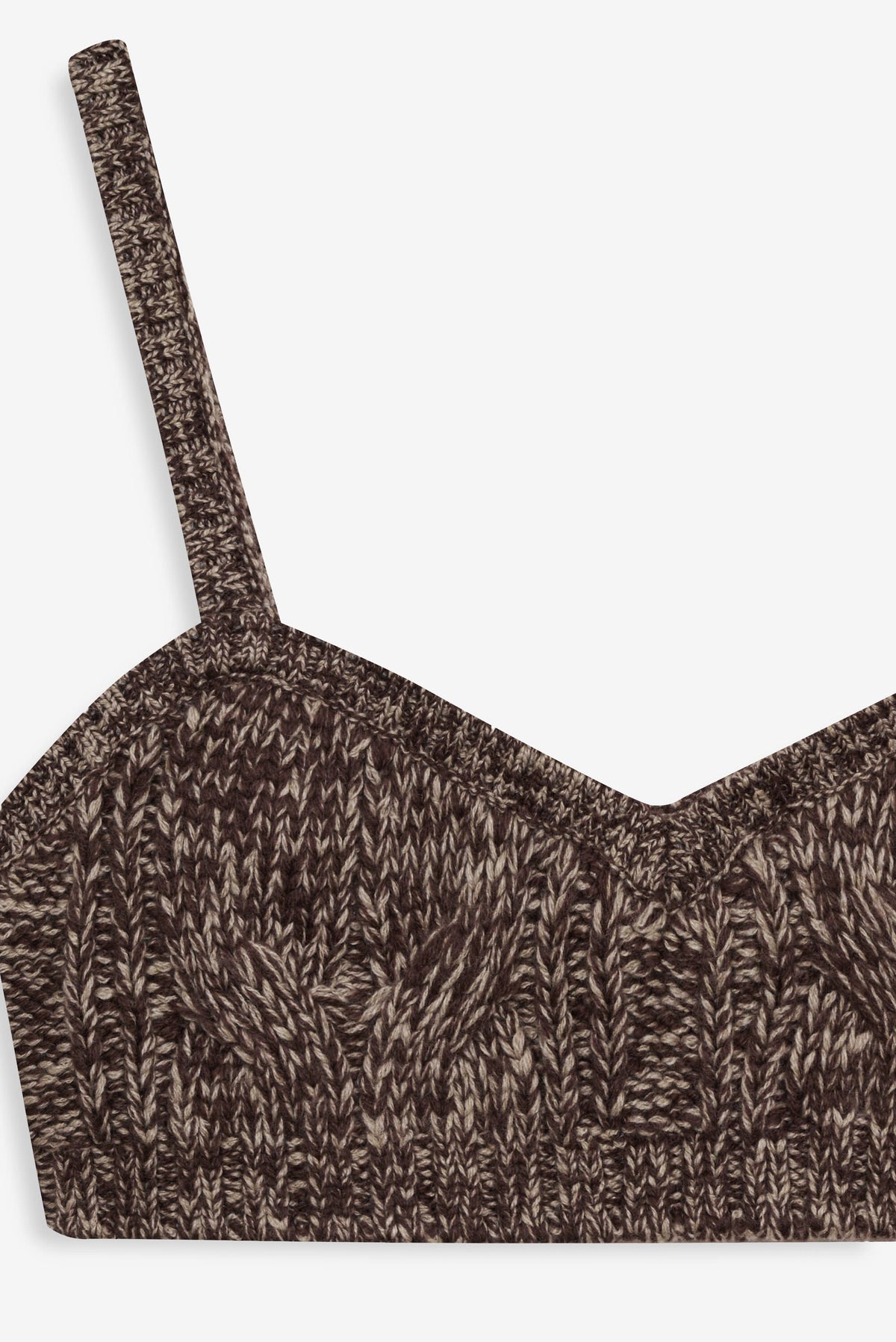 Nathalie Knit Bra Top - Brown