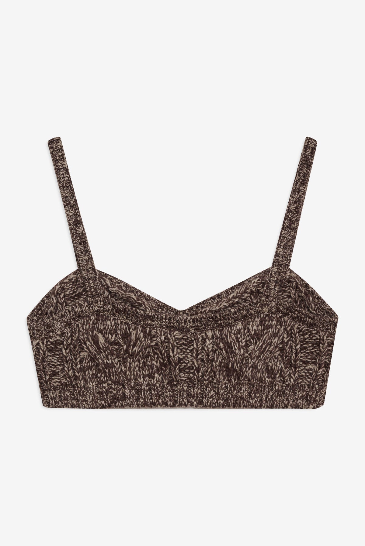 Nathalie Knit Bra Top - Brown