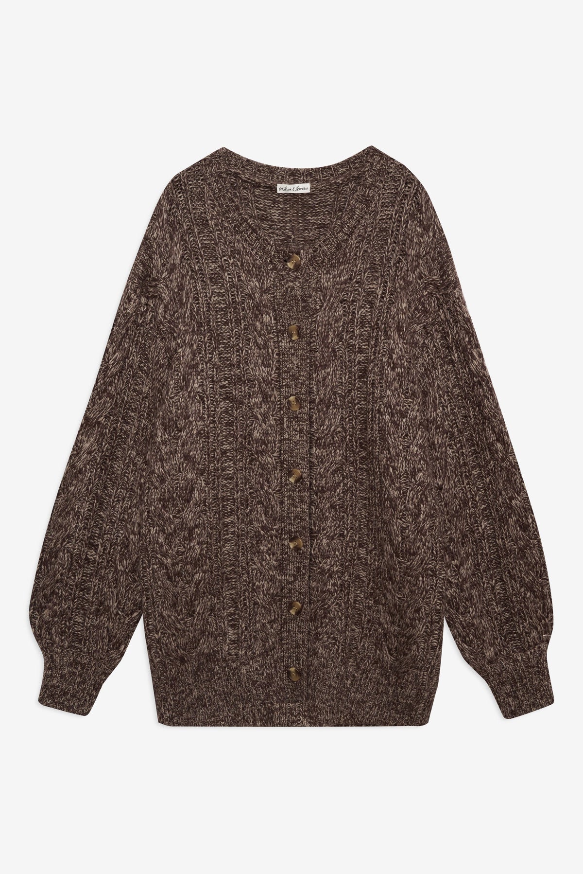 Nathalie Knit Oversized Cardigan - Brown