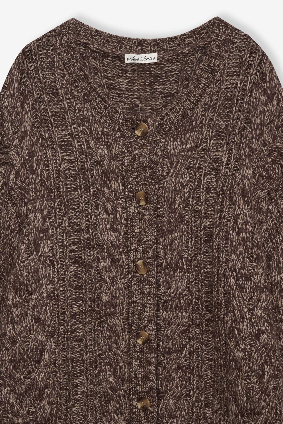 Nathalie Knit Oversized Cardigan - Brown