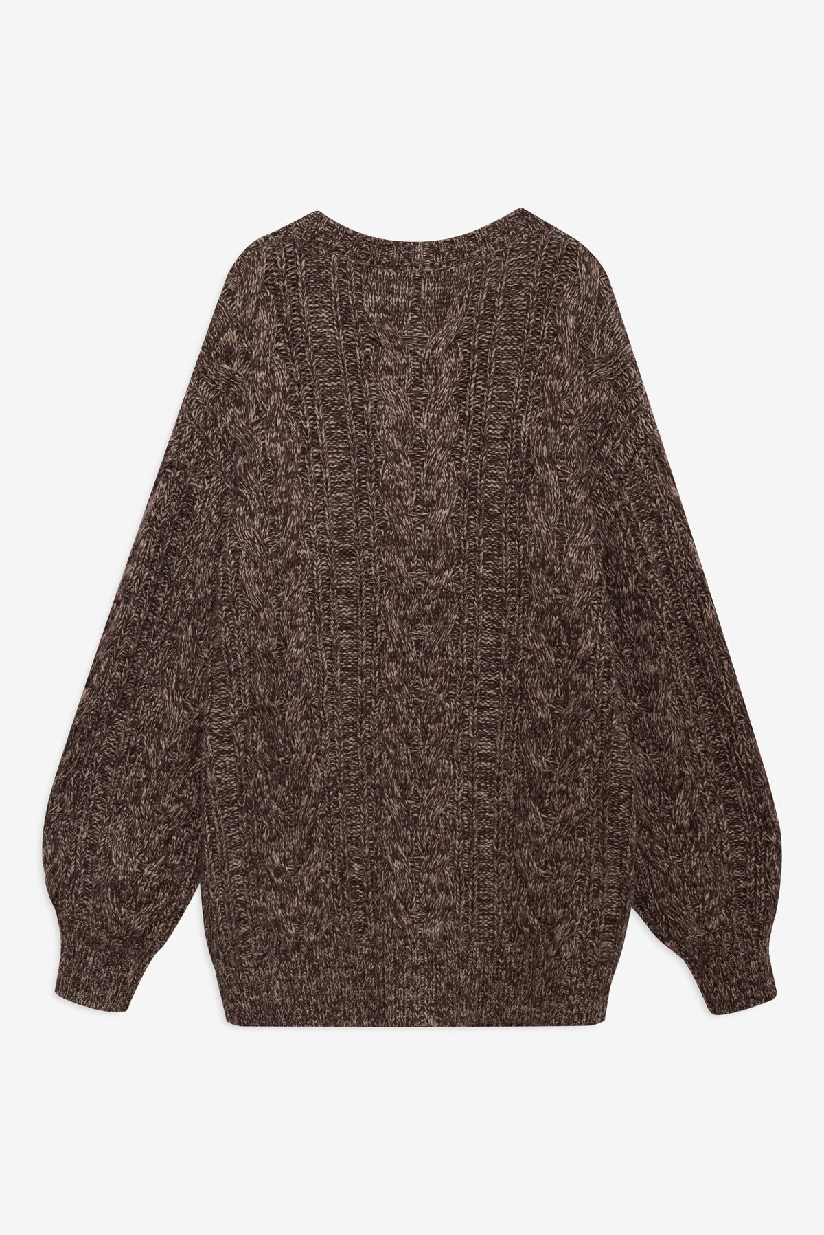 Nathalie Knit Oversized Cardigan - Brown