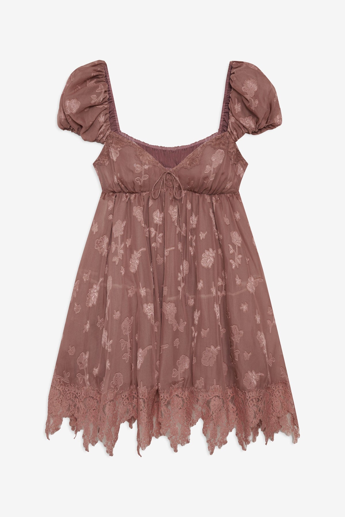 Olivia Mini Dress - Mahogany