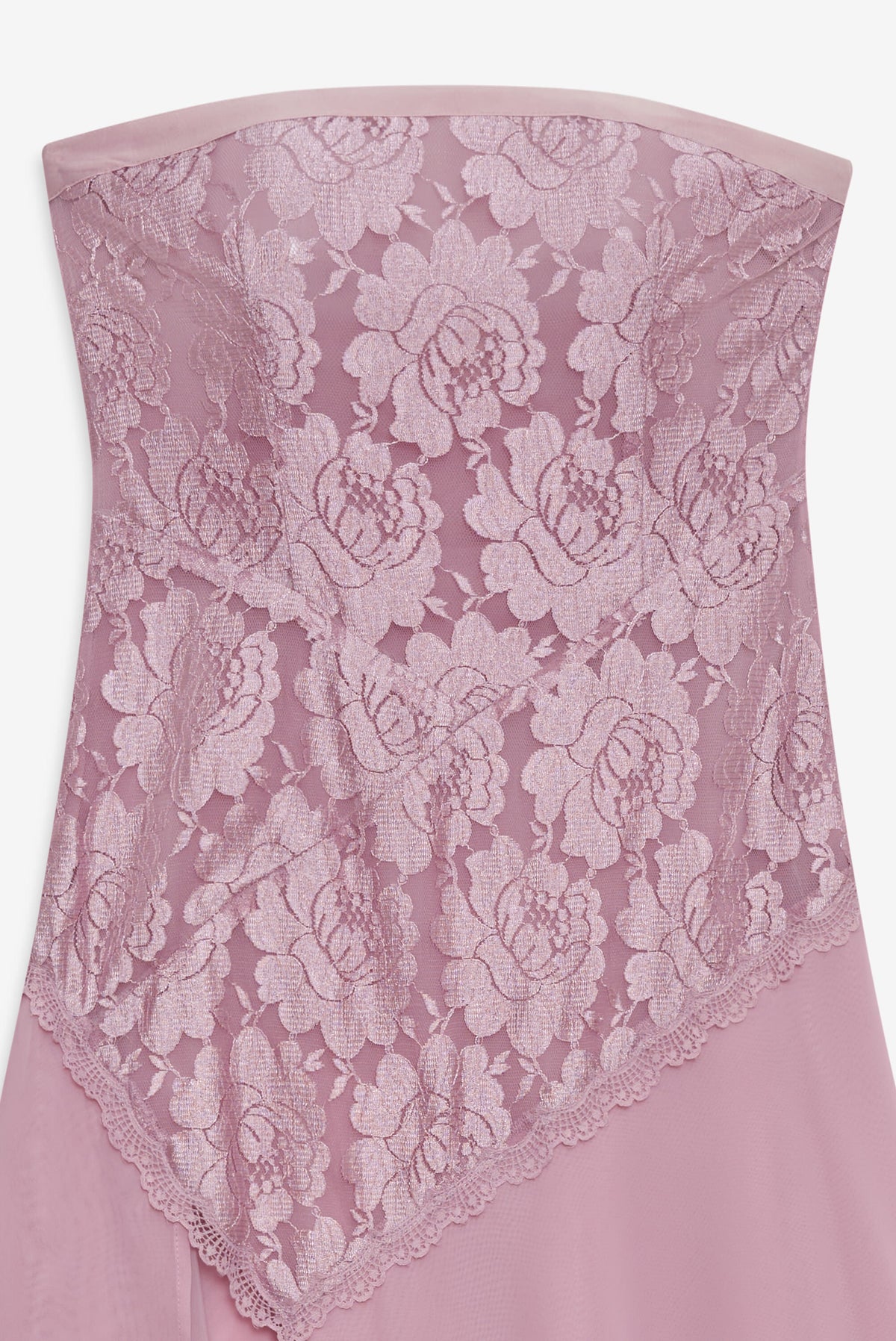 Claudia Rose Lace Strapless Midi Dress - Mulberry