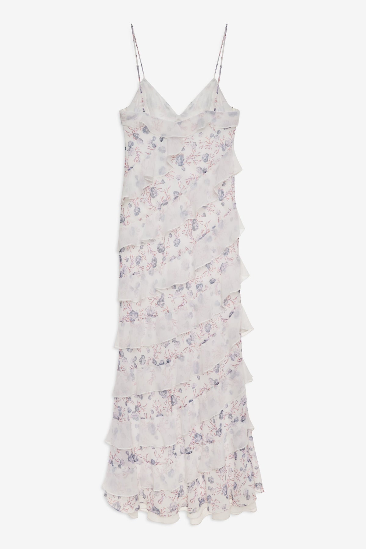 Debby Ruffled Maxi Dress - White