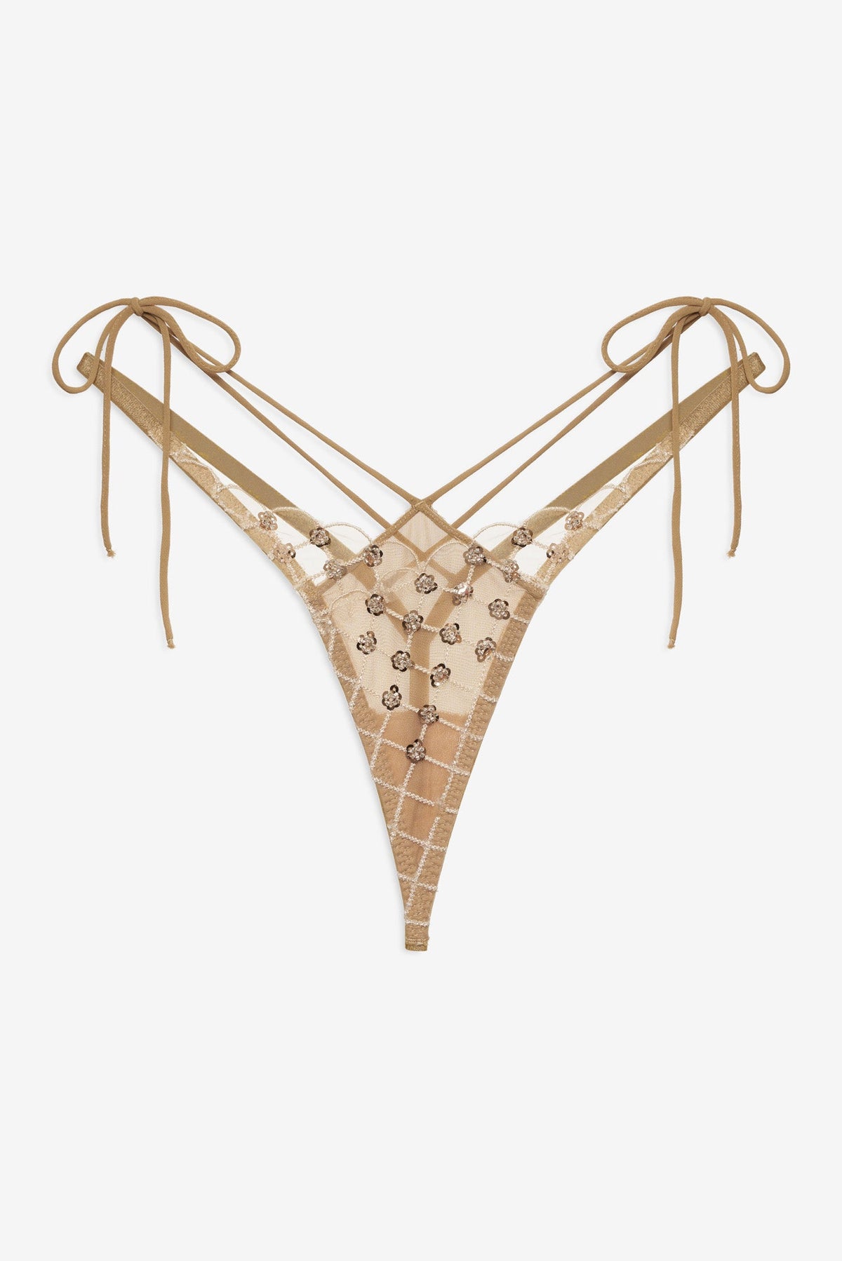 Dazzle Me Thong Panty - Gold