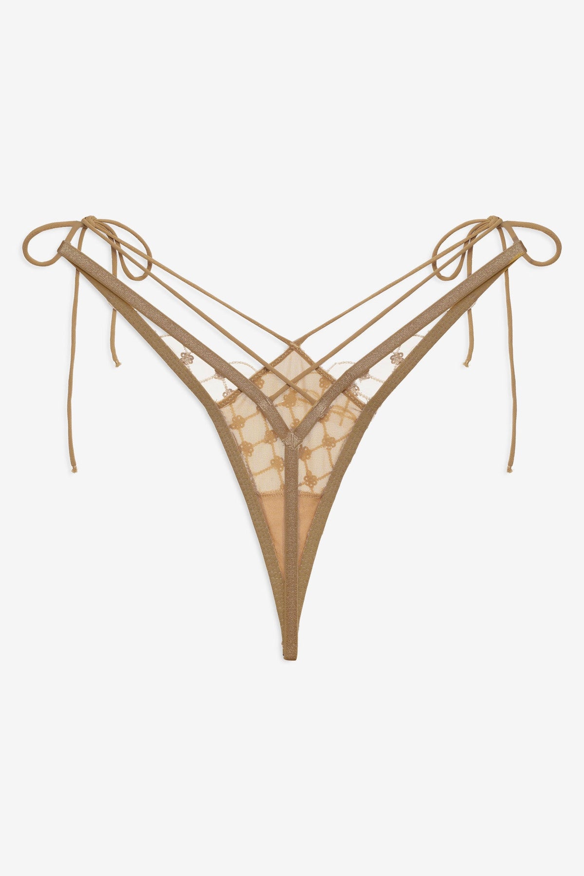 Dazzle Me Thong Panty - Gold
