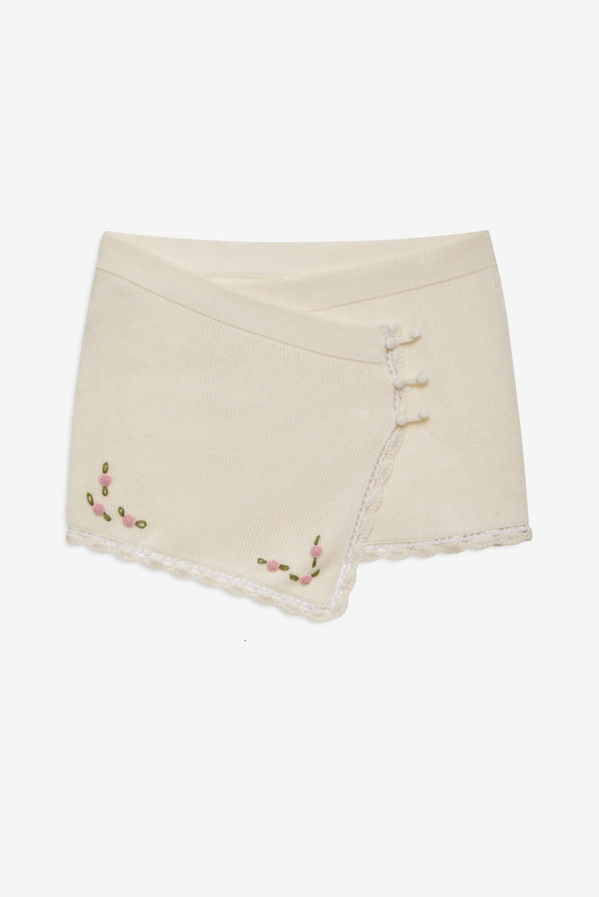 Pheobe Knit Mini Skirt - Cream