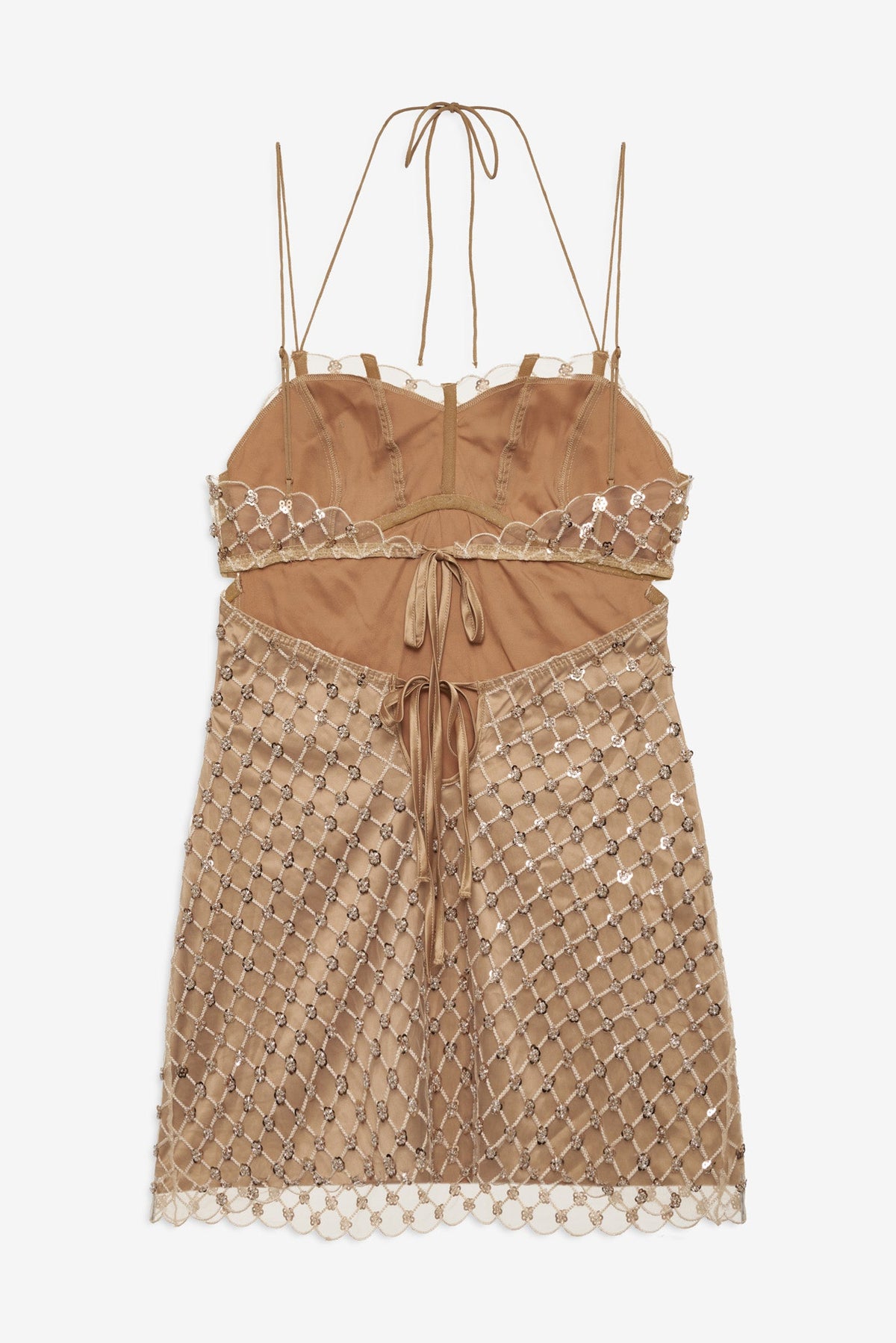 Dazzle Me Slip Dress - Gold