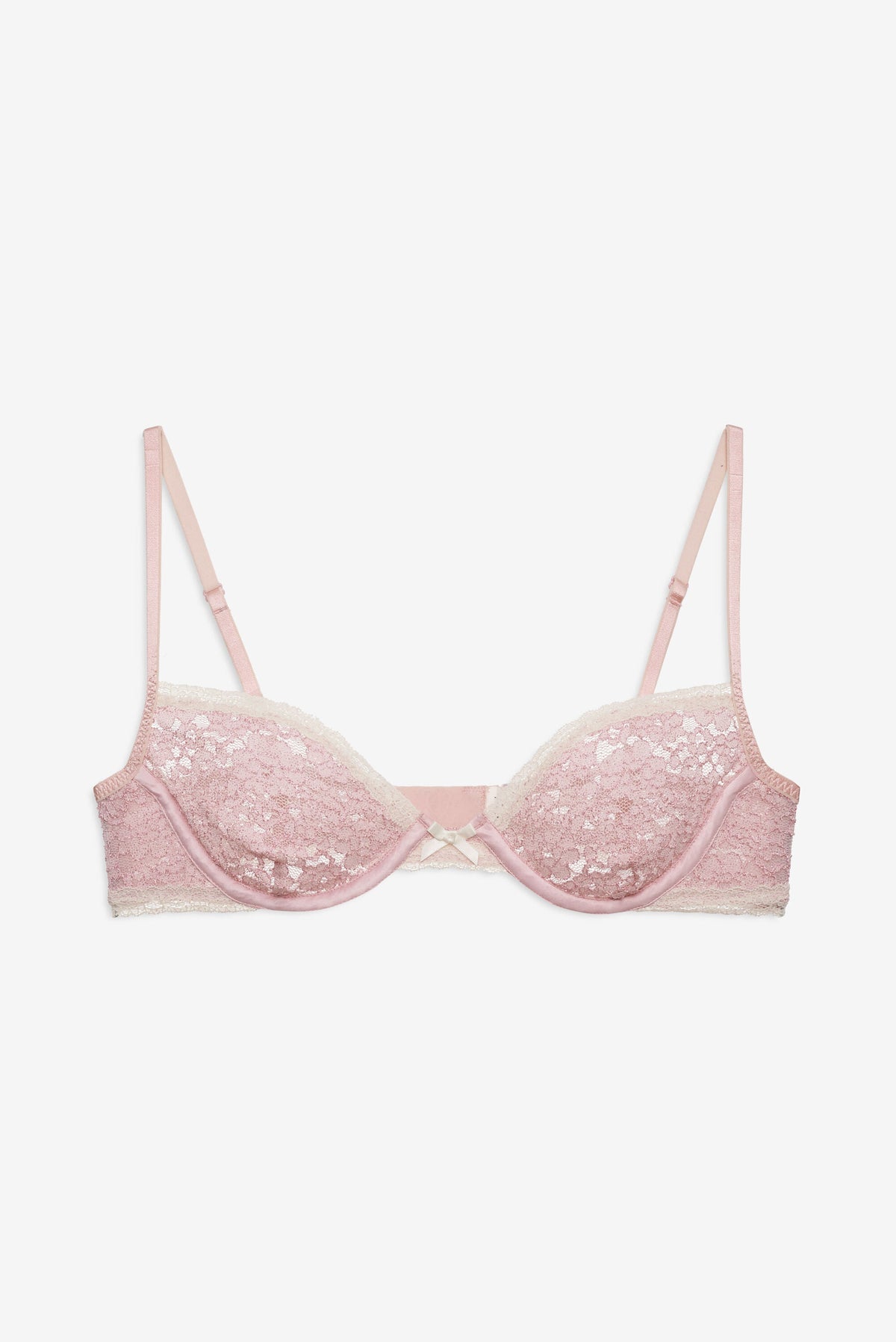 Pamela Stretch Lace Underwire Bra - Pink