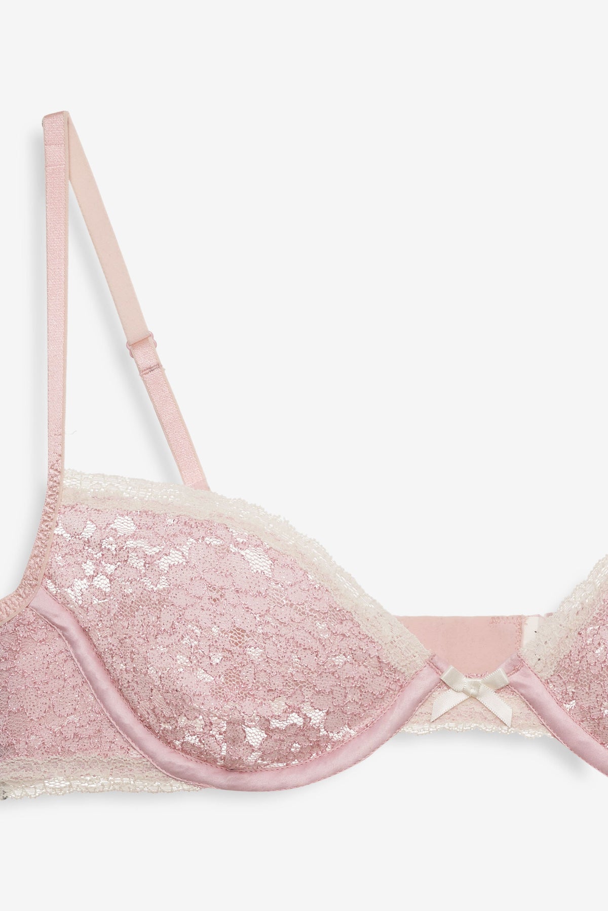 Pamela Stretch Lace Underwire Bra - Pink
