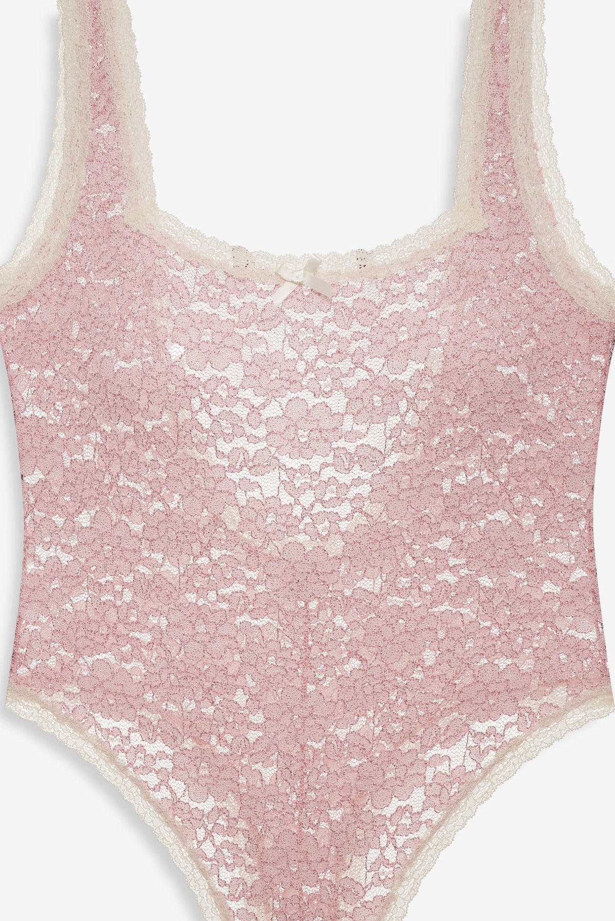Pamela Stretch Lace Bodysuit - Pink