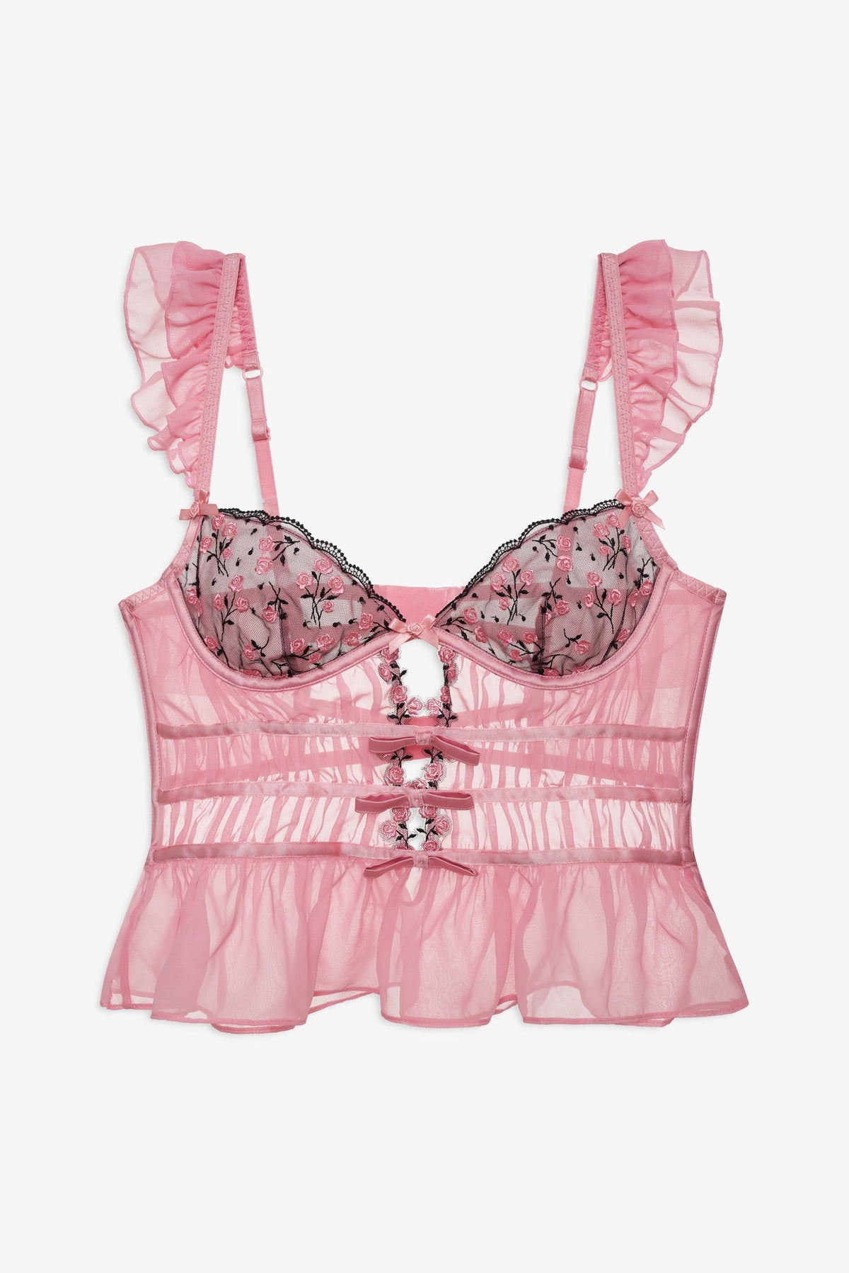 Rose Cluster Bustier - Pink