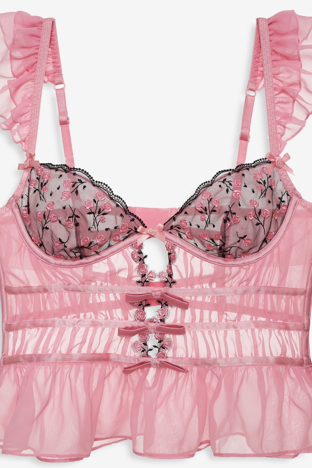Rose Cluster Bustier - Pink
