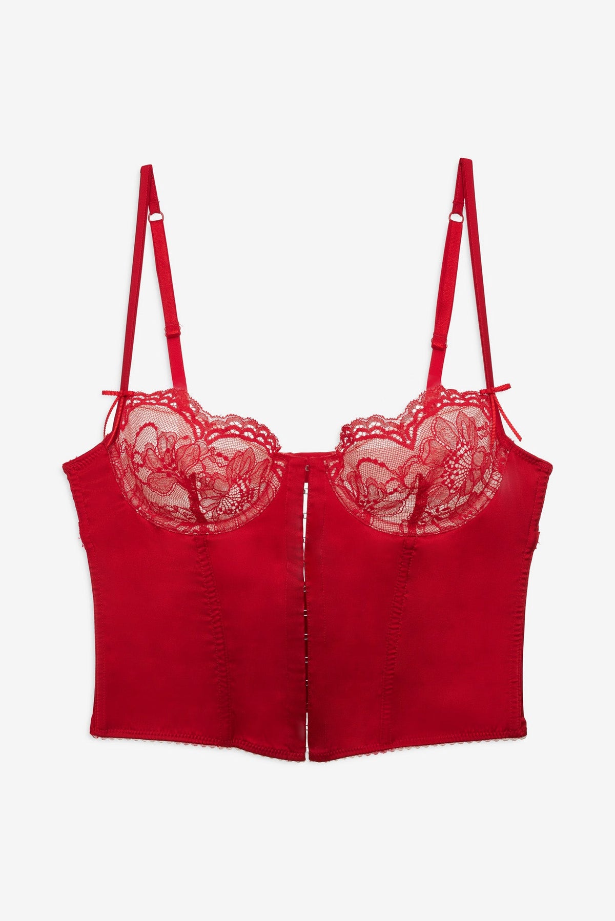 Fiona Lace Bustier - Red