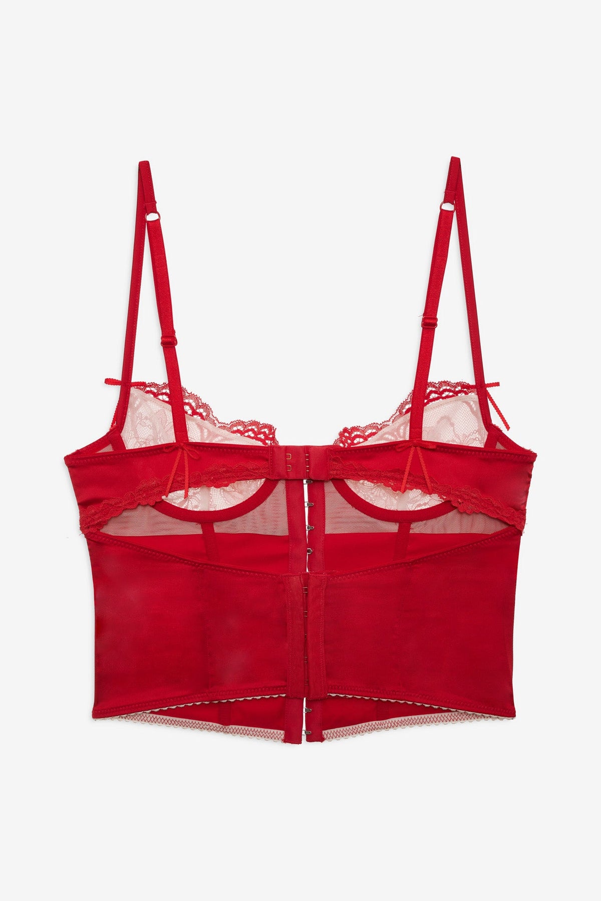 Fiona Lace Bustier - Red