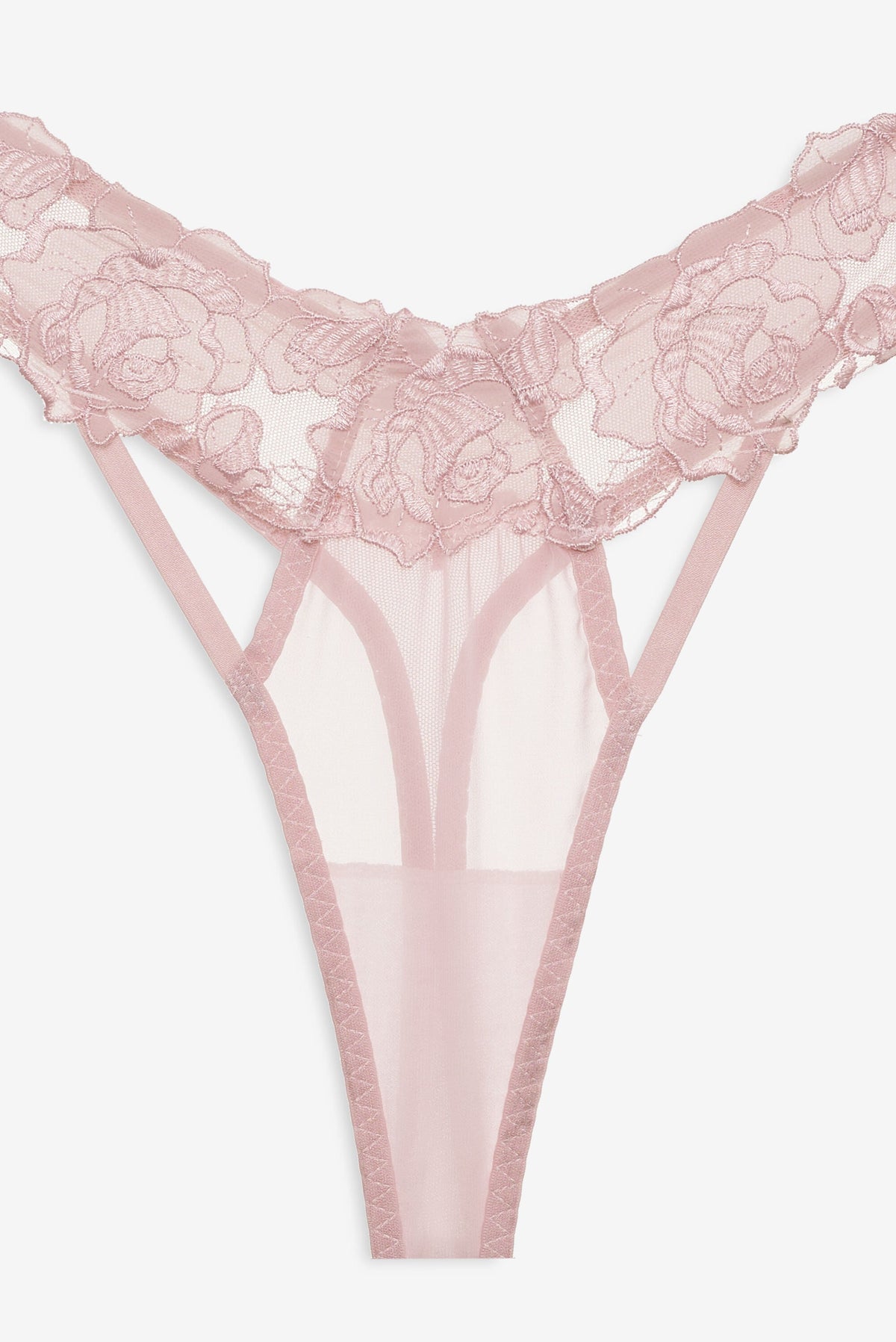 Blissful Blooms Thong Panty - Pink