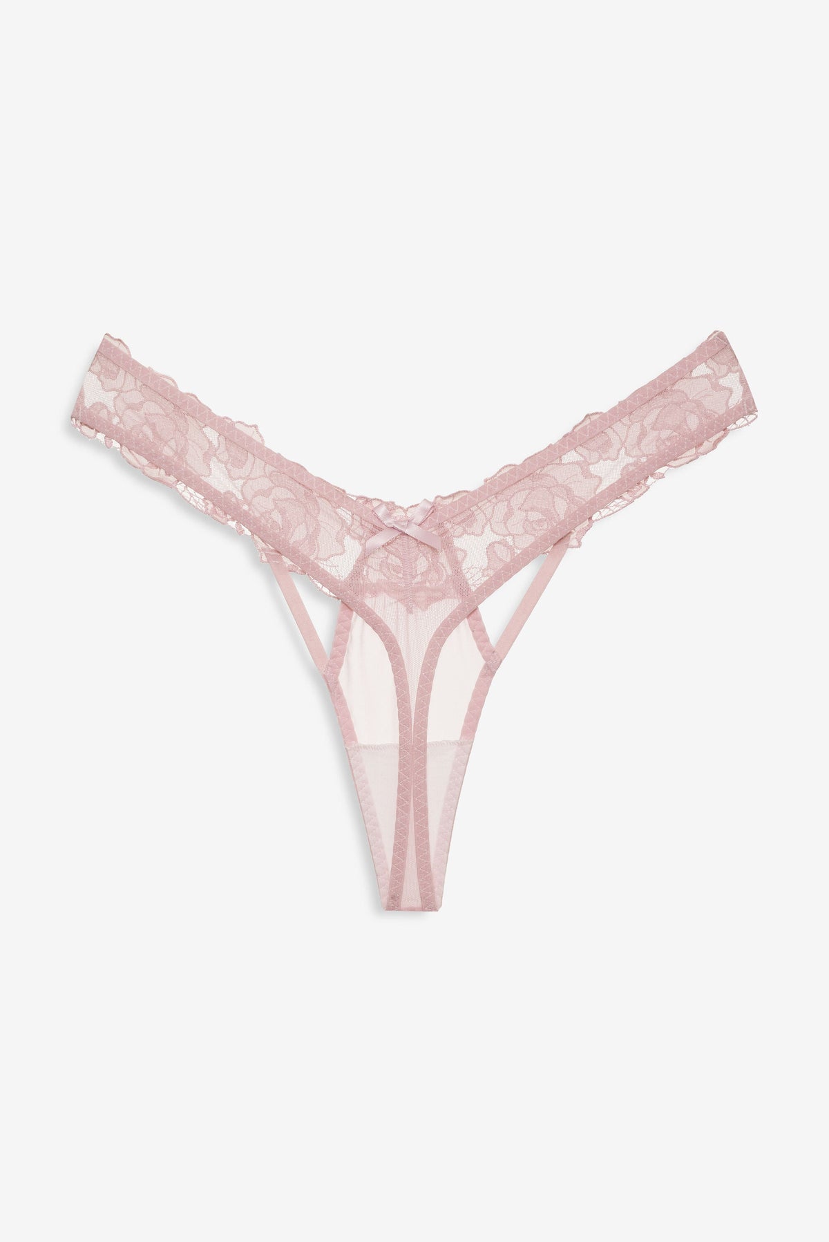 Blissful Blooms Thong Panty - Pink
