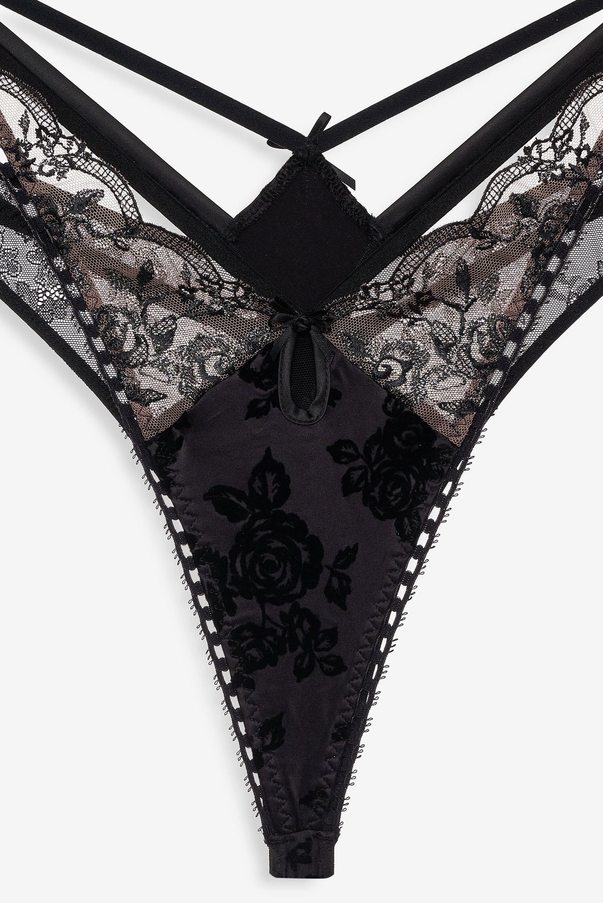 Sonia Double Layer Thong Panty - Black