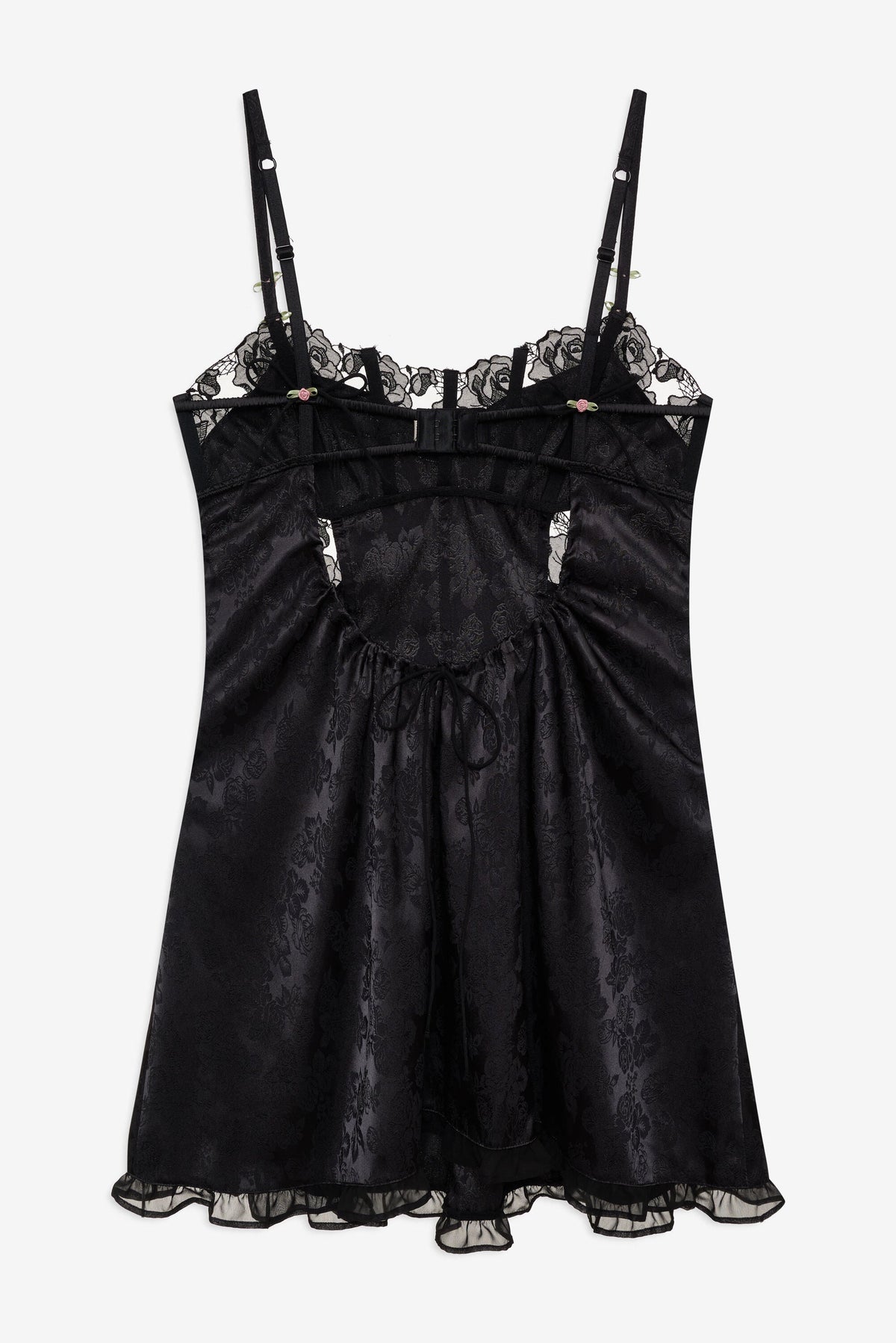 Blissful Blooms Slip Dress - Black