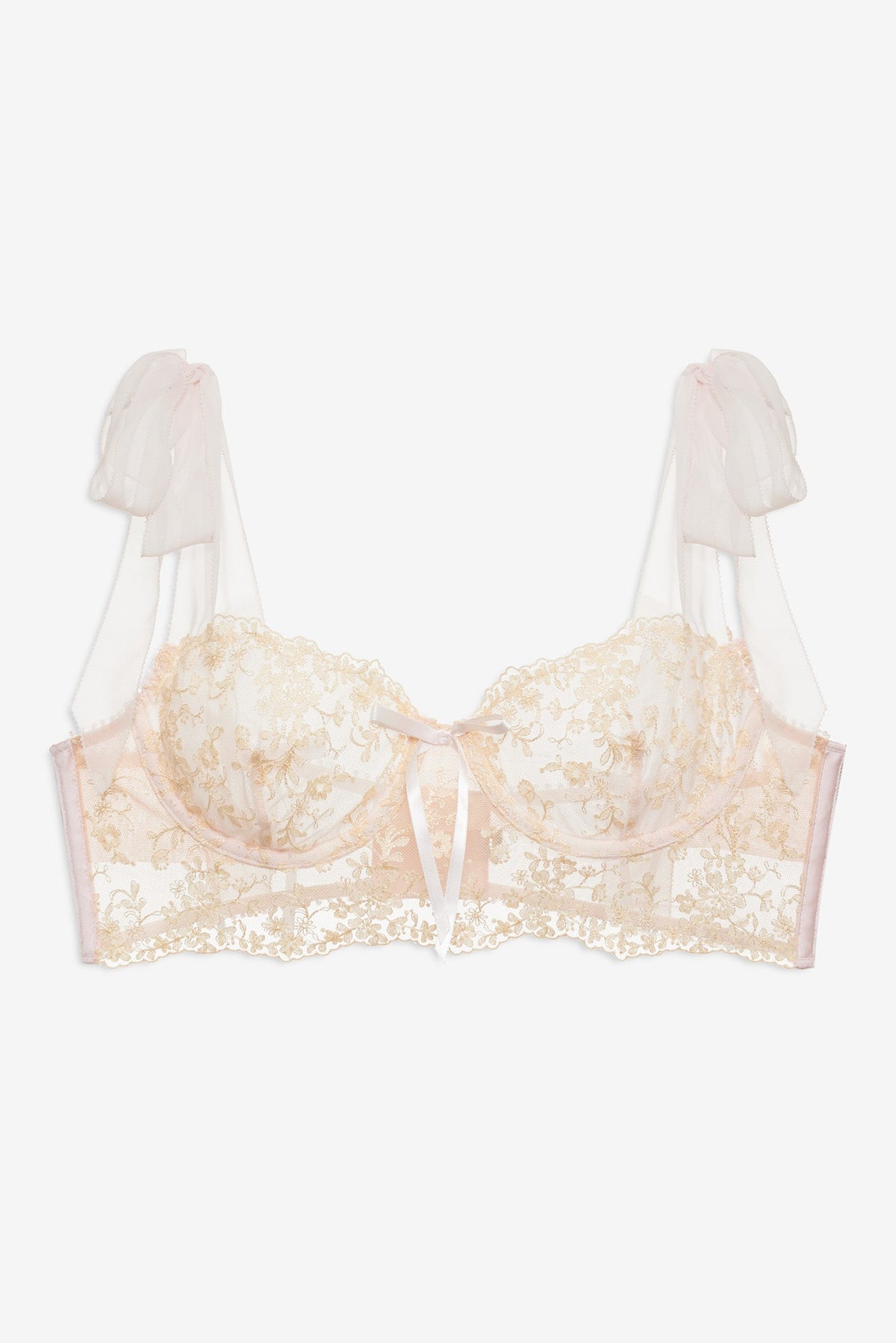 Gilded Lace Underwire Bra - Natural