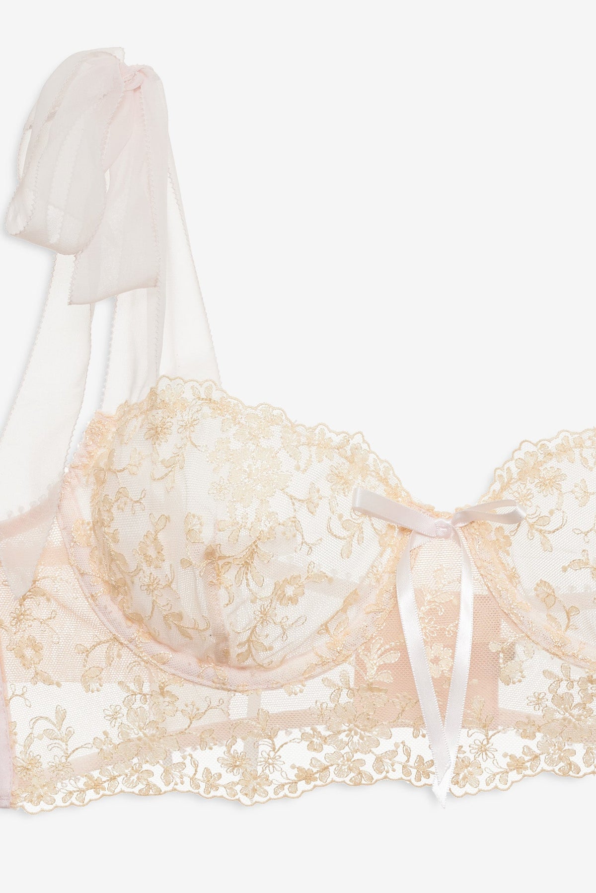 Gilded Lace Underwire Bra - Natural