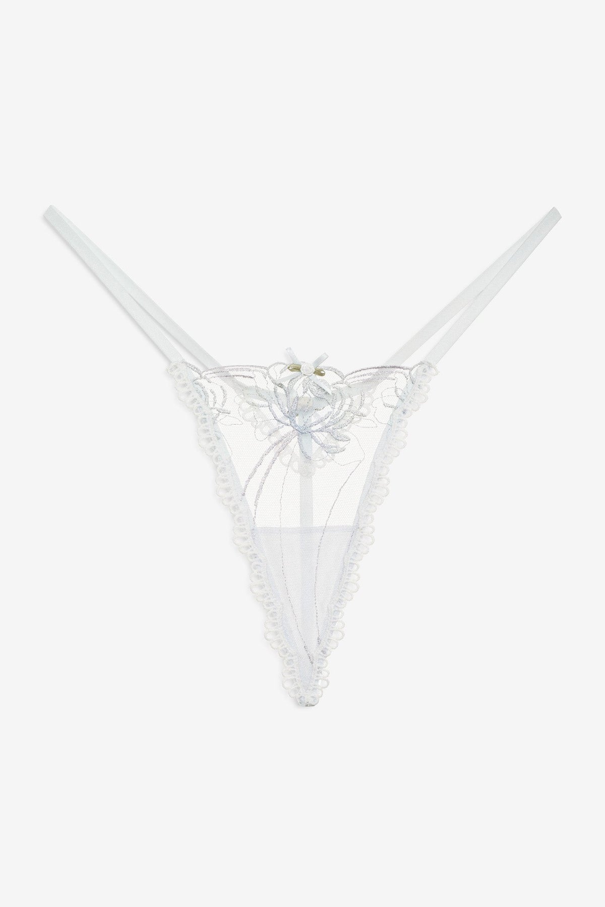 Shimmer Garden Thong Panty - Blue