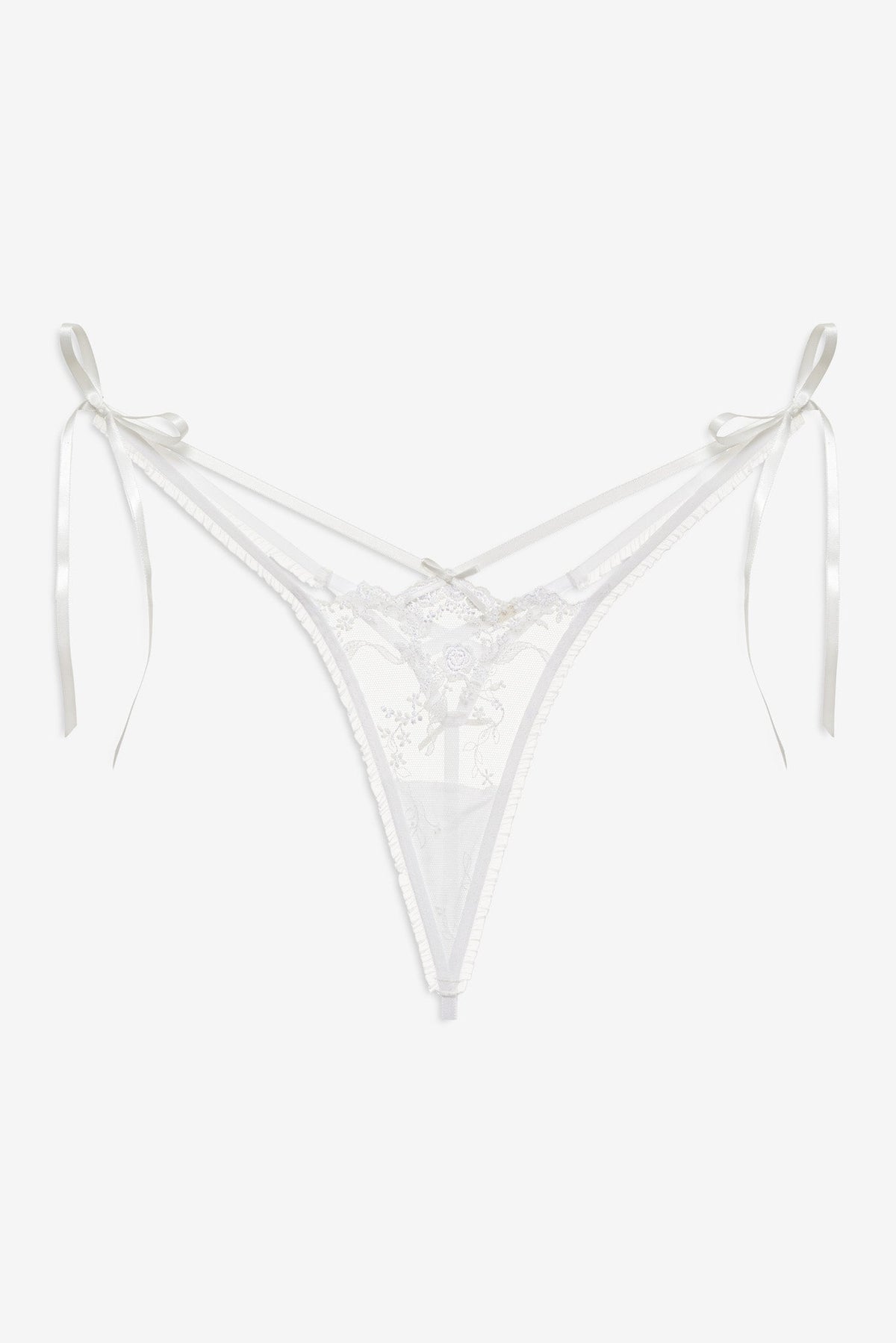 Rita Rose Thong Panty - White